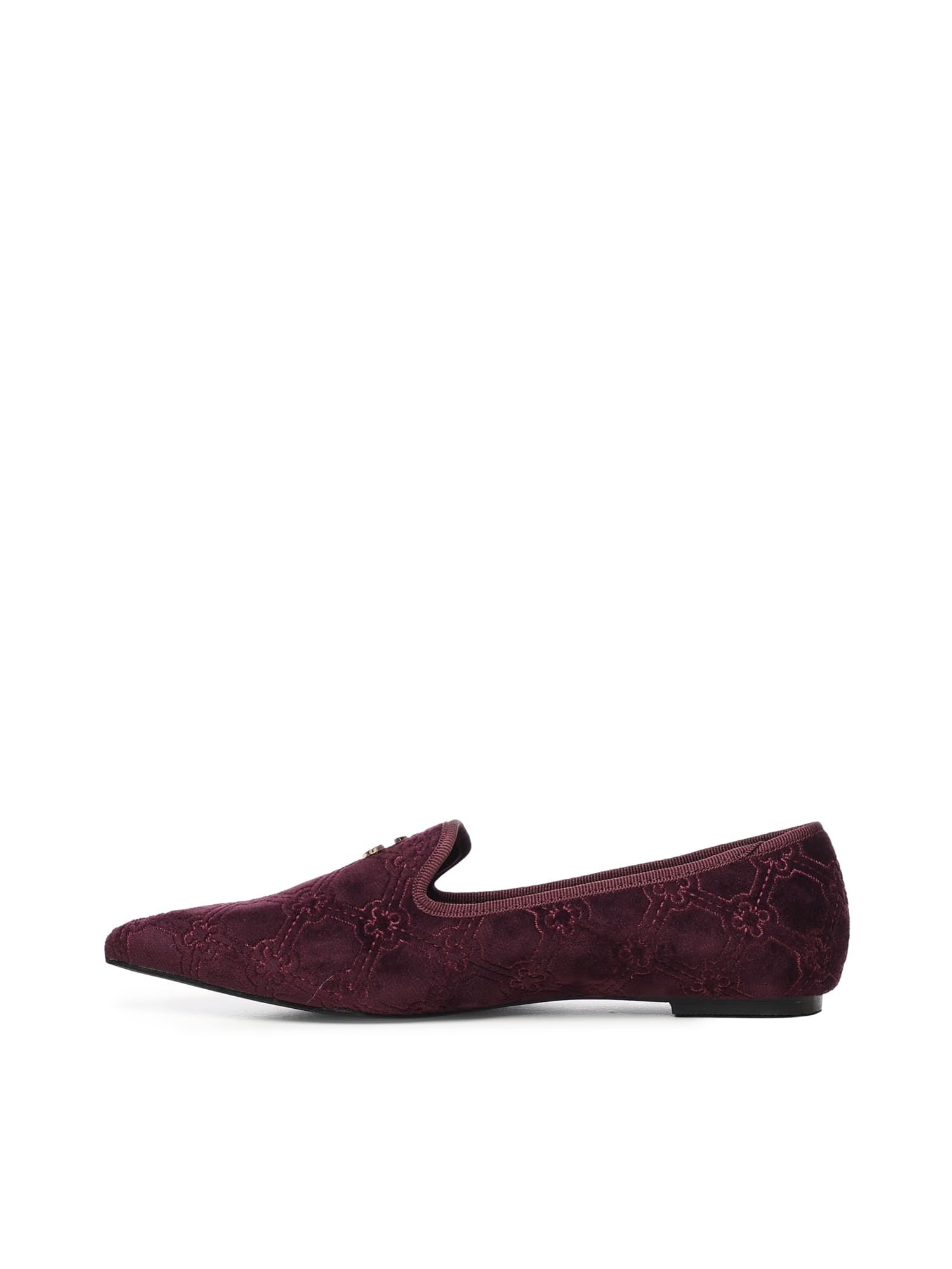 V73 Iris Winter Loafers With Logo In Burgundy