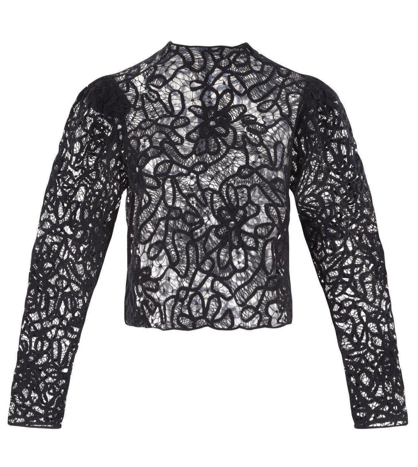 ISABEL MARANT NELINE LACE DETAILED TOP