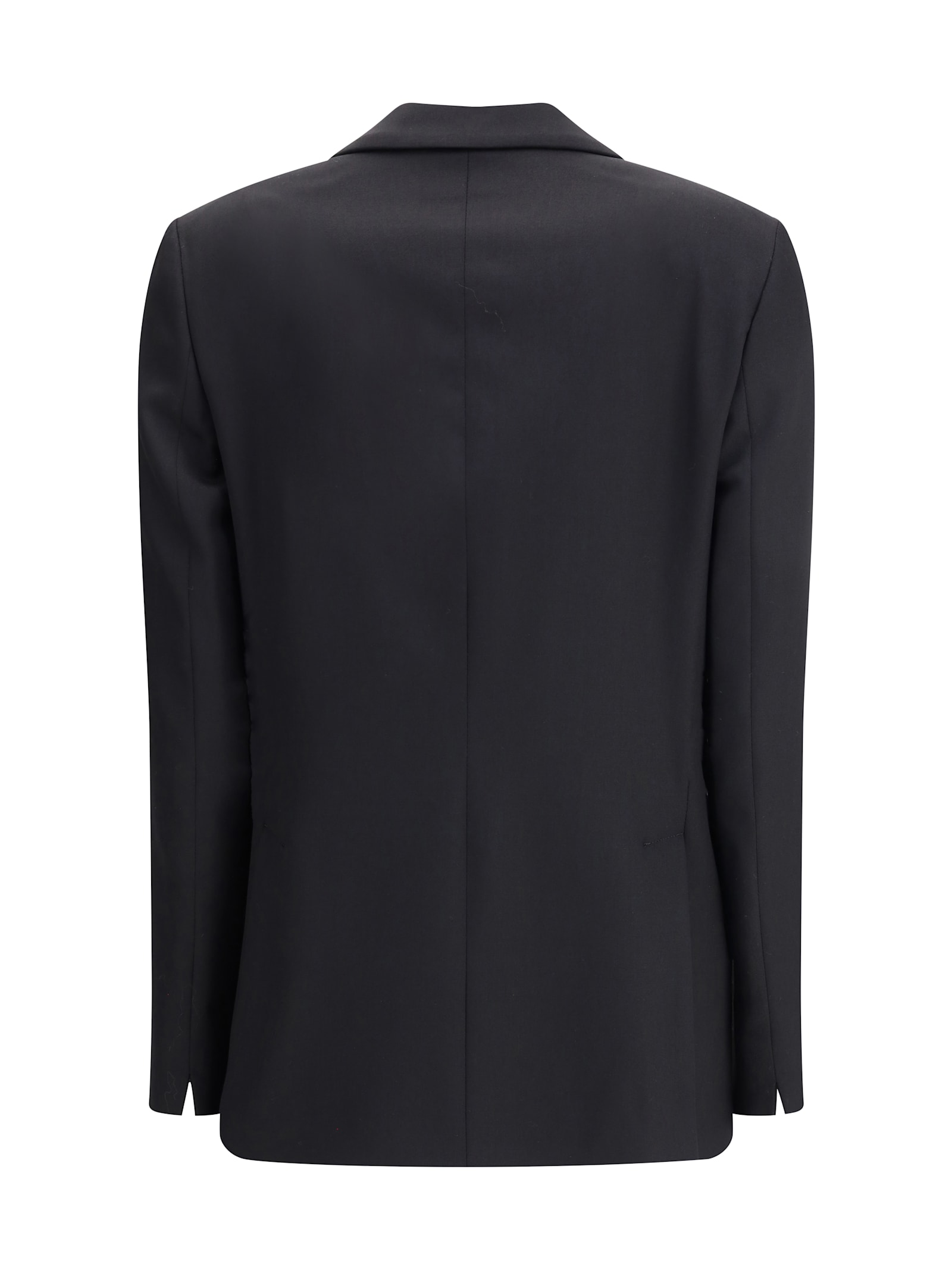 Lardini Single-breasted Wool Drill Jacket In Black