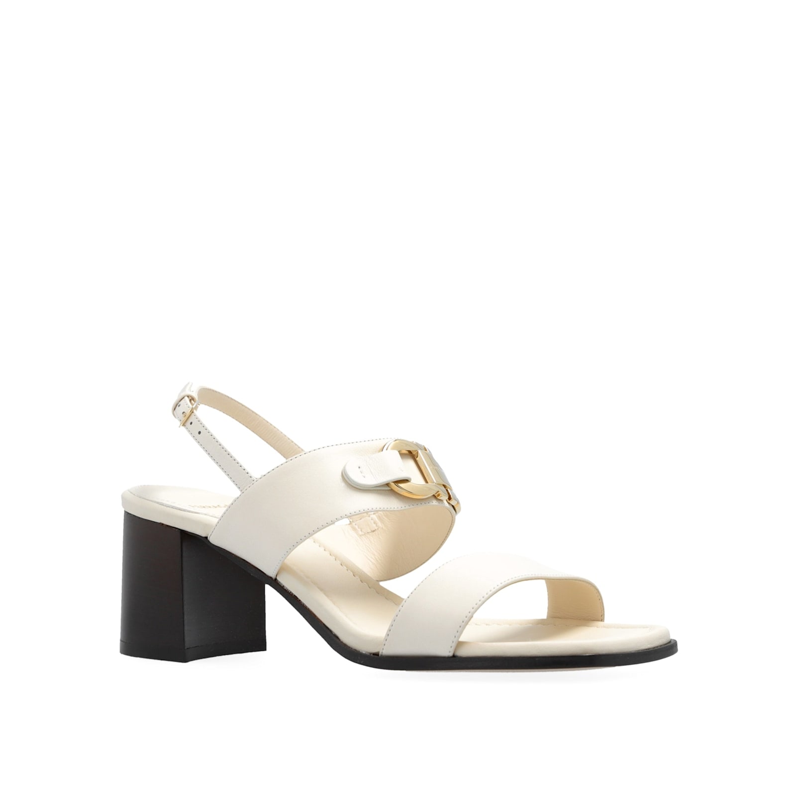 Shop Ferragamo Lou Leather Sandals In White