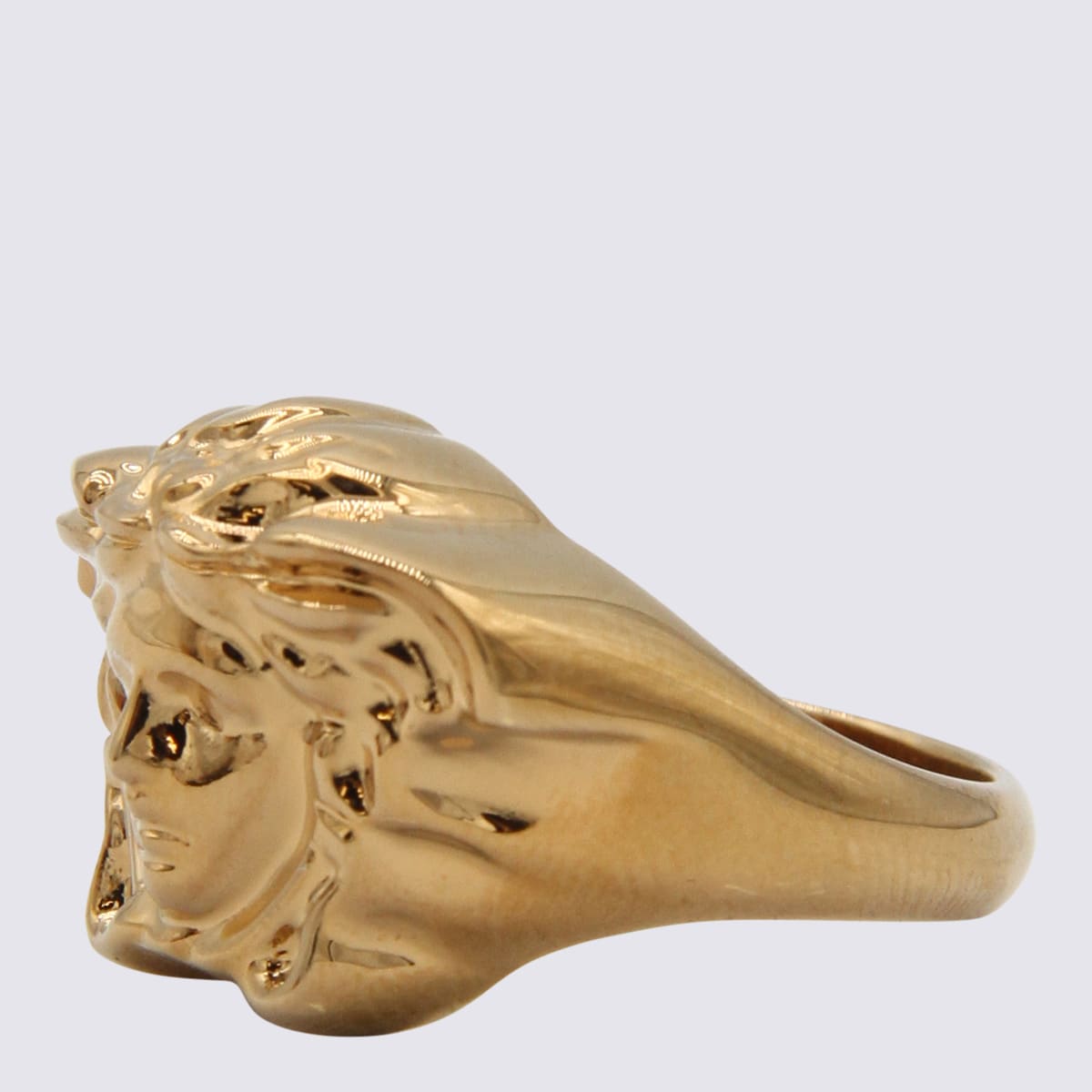 Shop Versace Gold-tone Brass Ring In Golden
