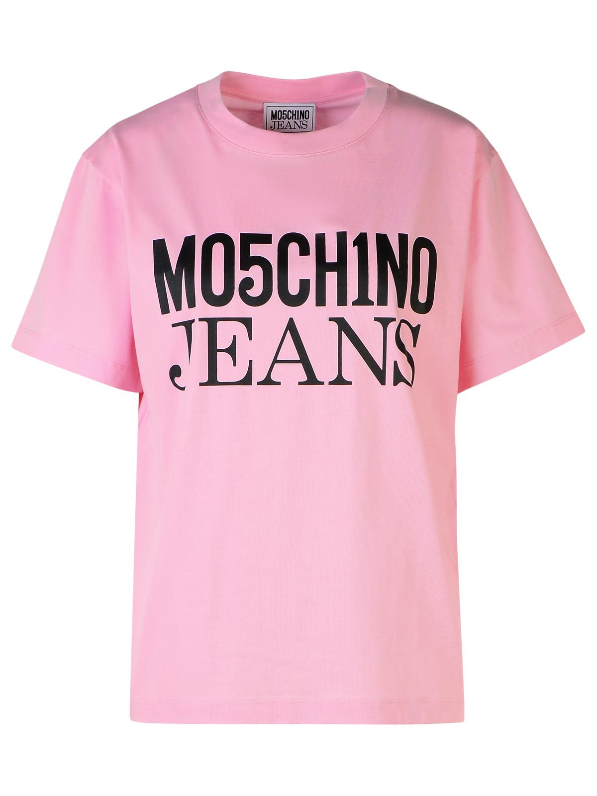 M05ch1n0 Jeans Pink Cotton T-shirt