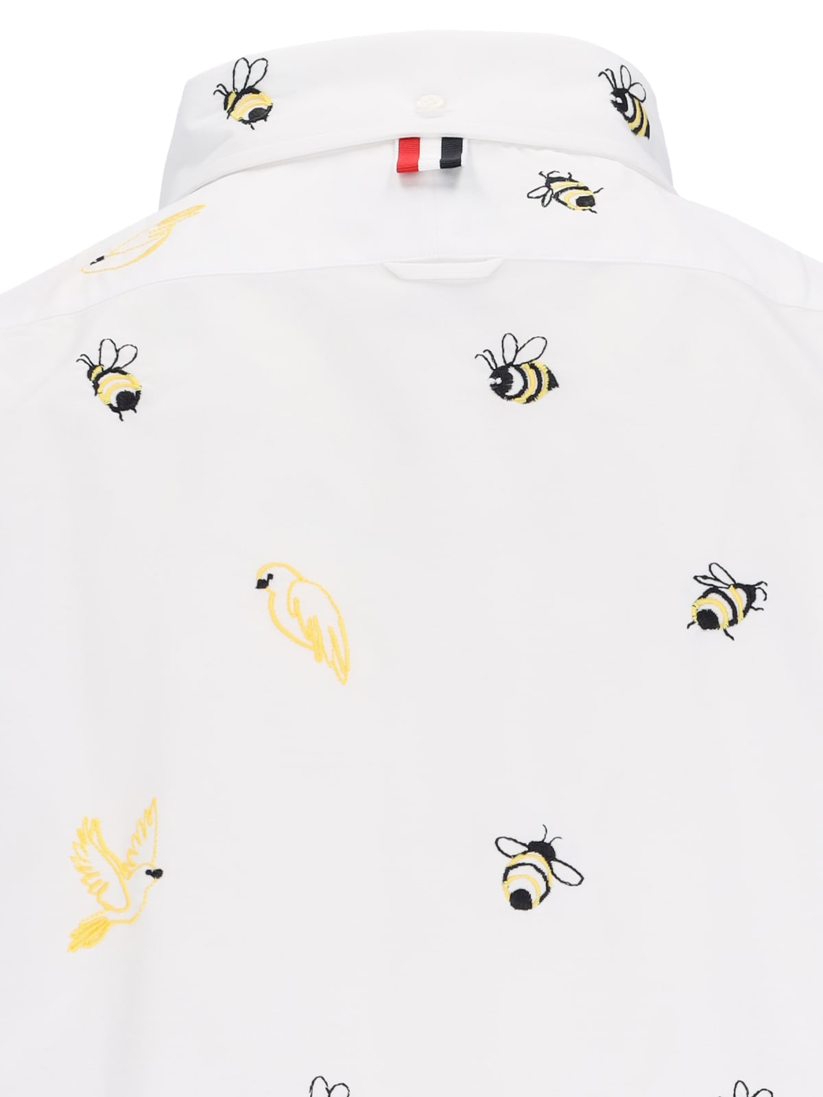 Shop Thom Browne Embroidery Detail Shirt In White