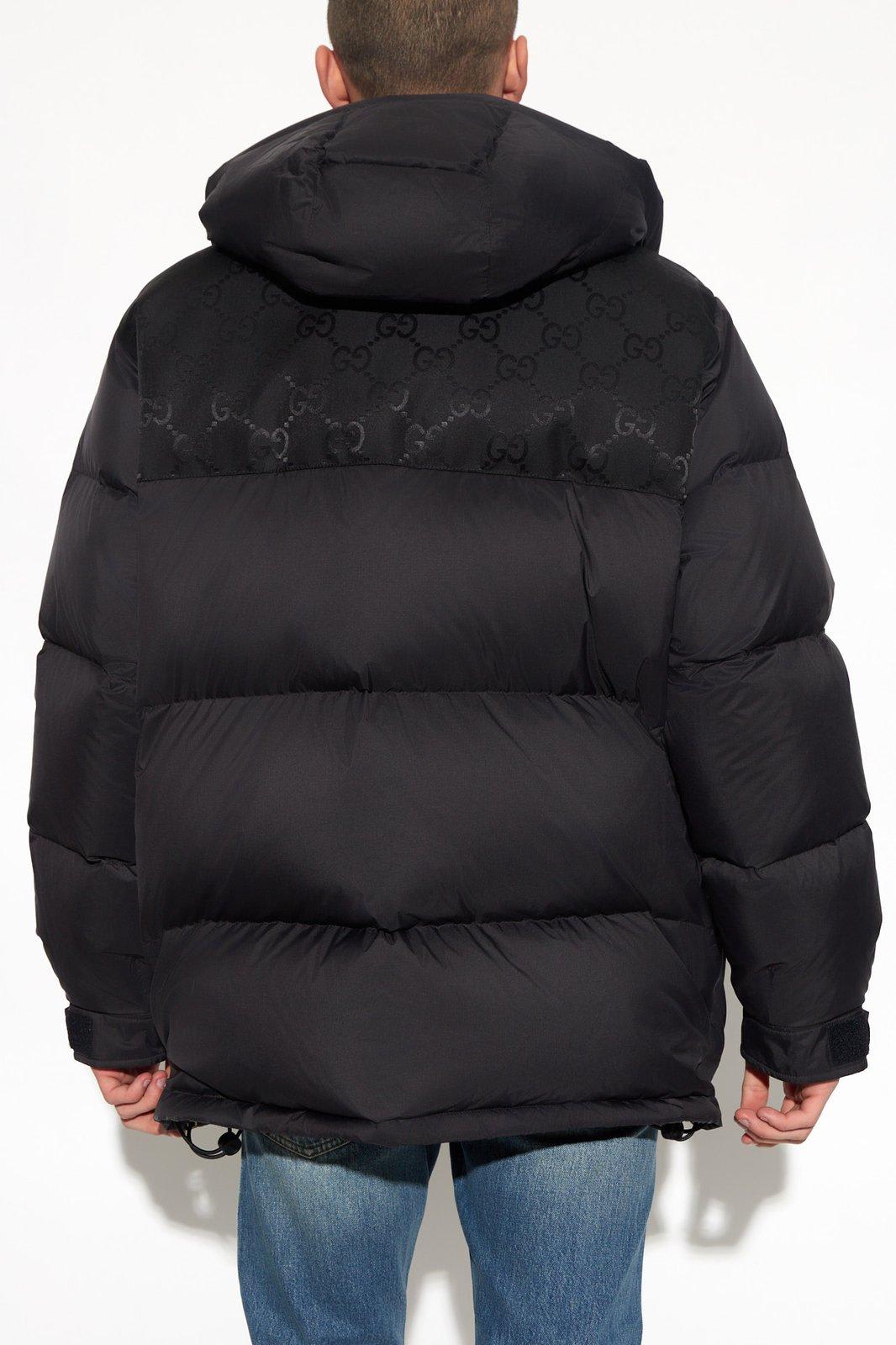 Shop Gucci Zip-up Puffer Jacket In Black