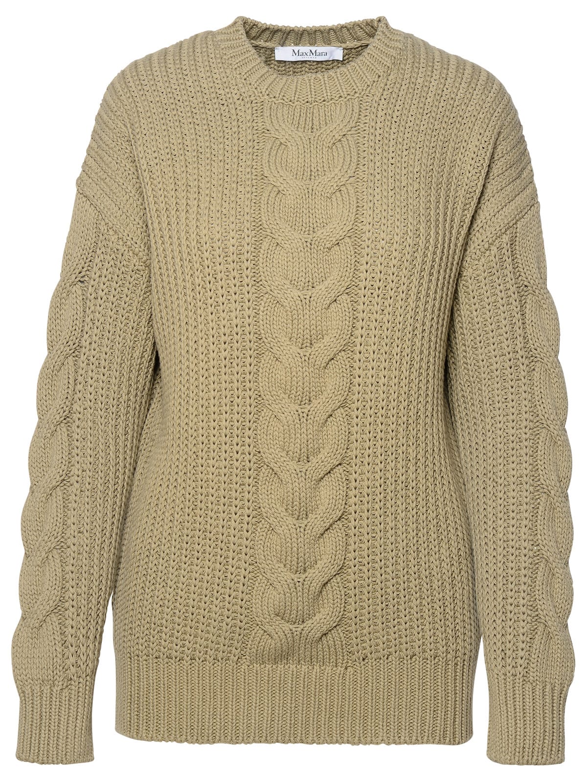 Shop Max Mara Green Cotton Sweater