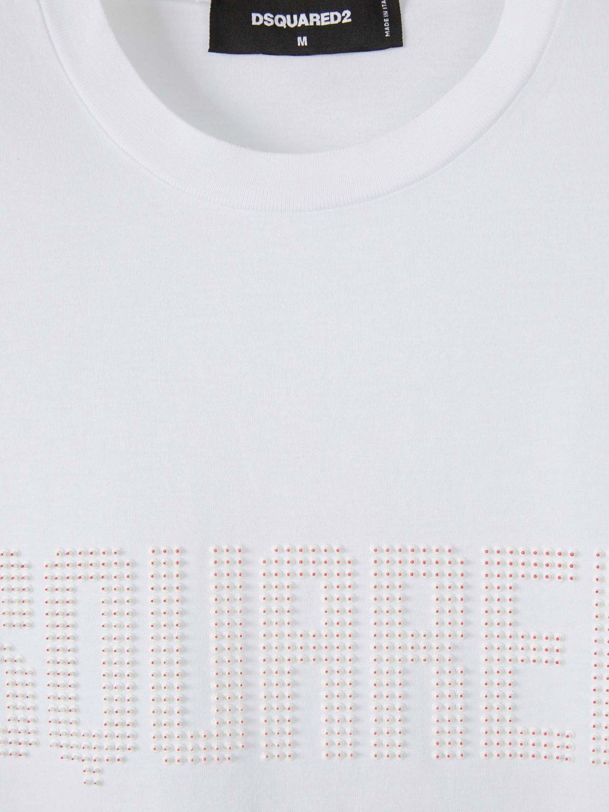 Shop Dsquared2 3d-printed Logo Cool Fit T-shirt In White