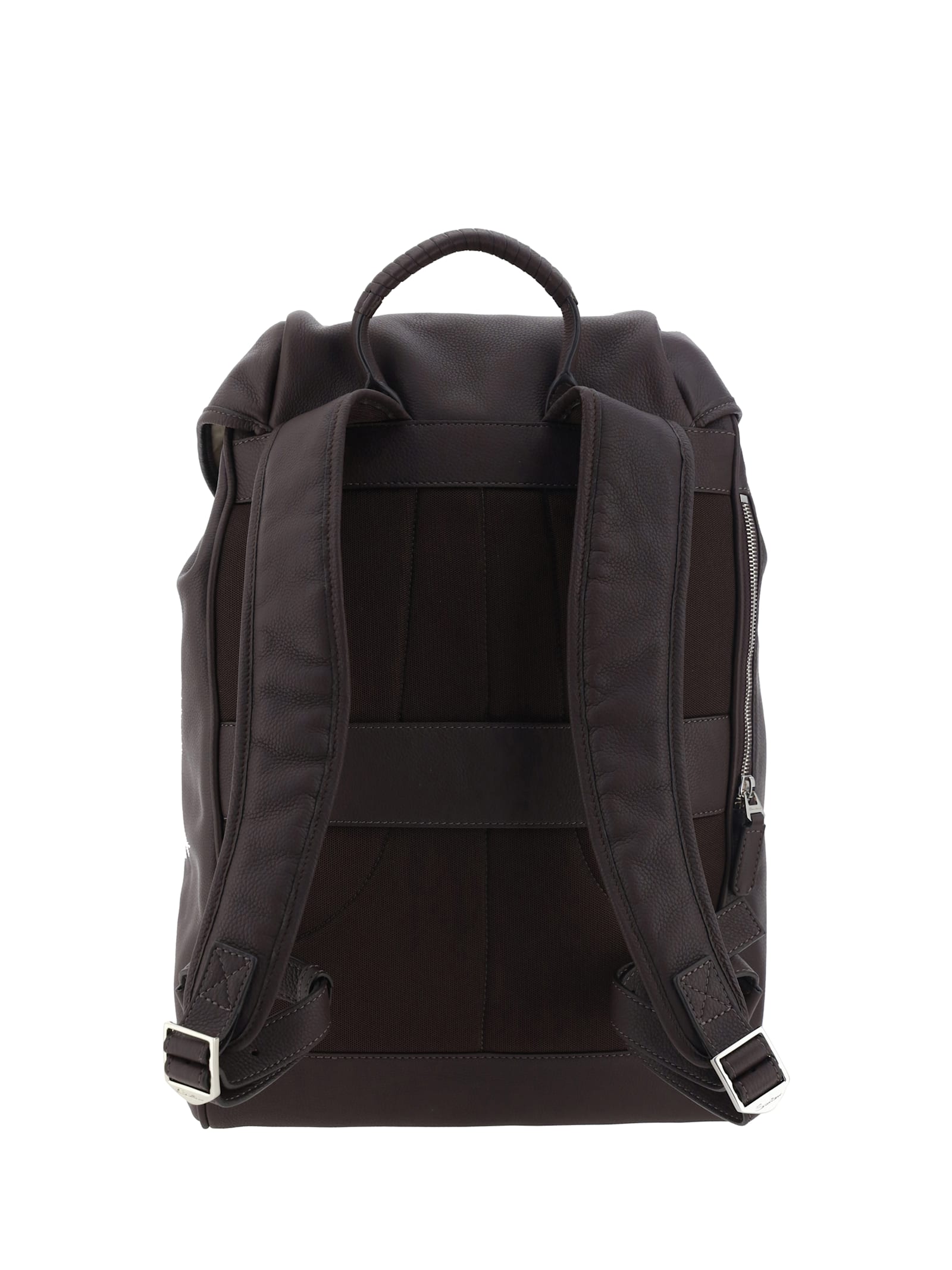 Shop Santoni Backpack In Brown