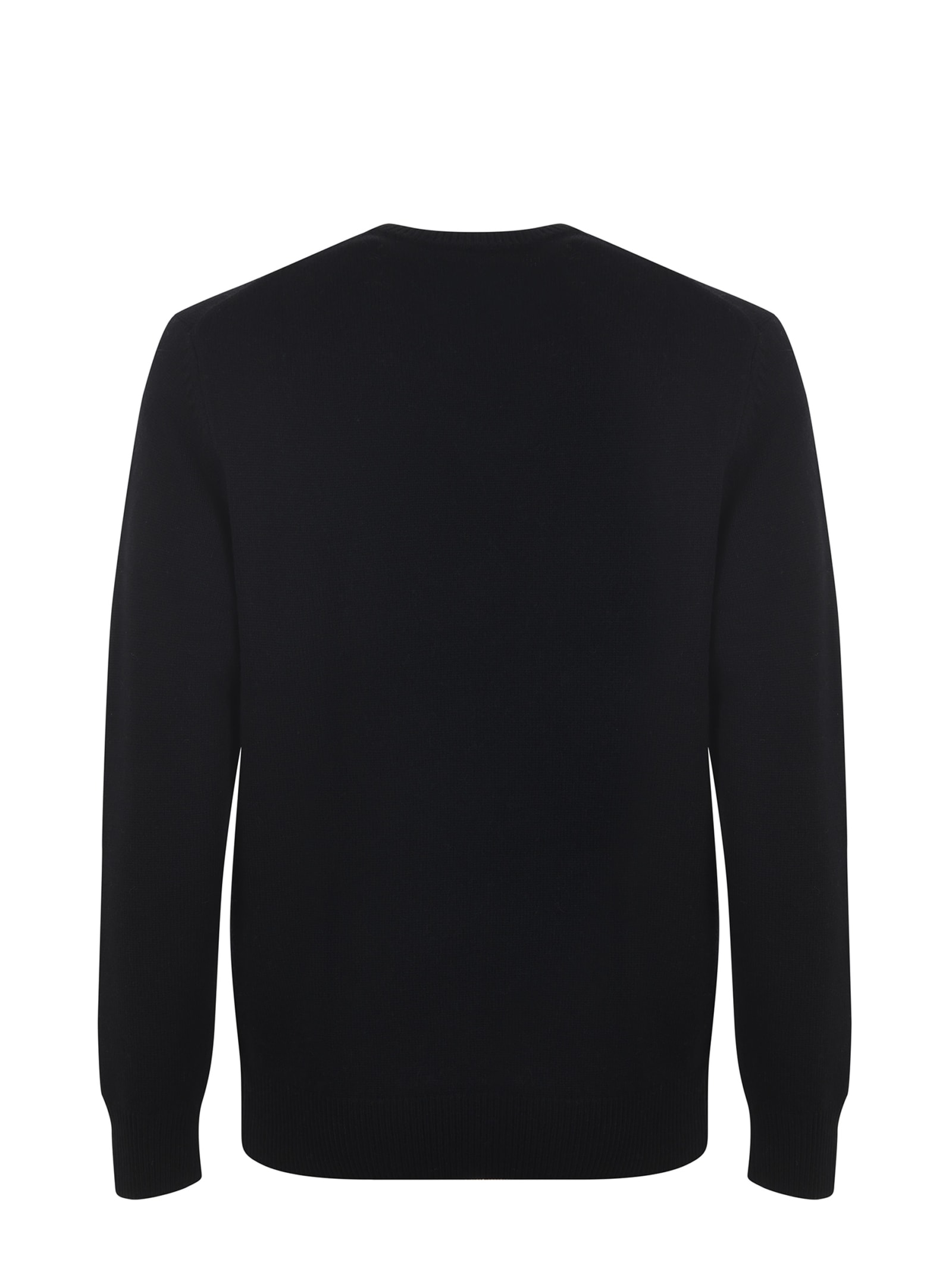 Shop Mc2 Saint Barth Sweater In Wool And Cashmere Blend In Nero