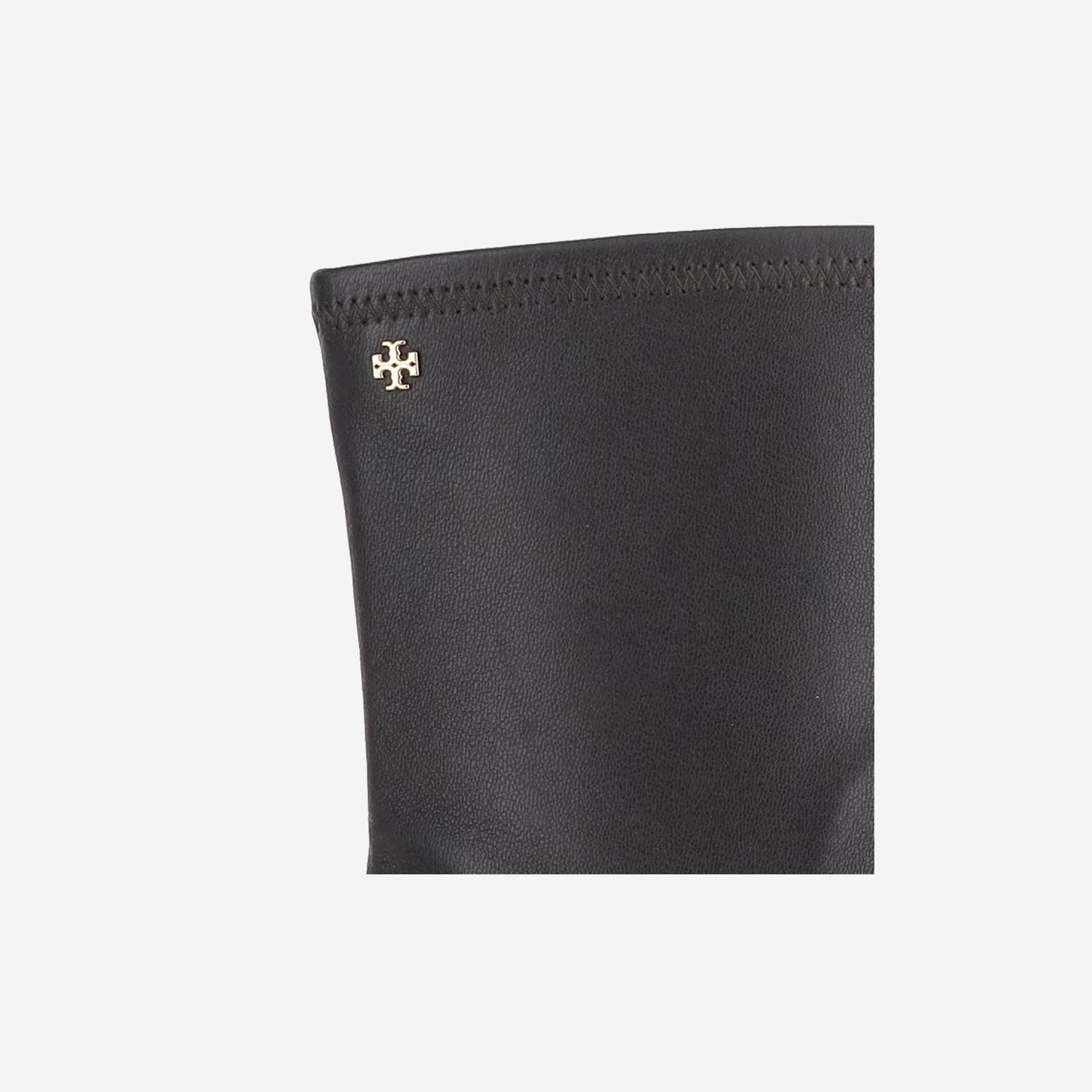 Tory Burch Leather Ankle Boots In Black