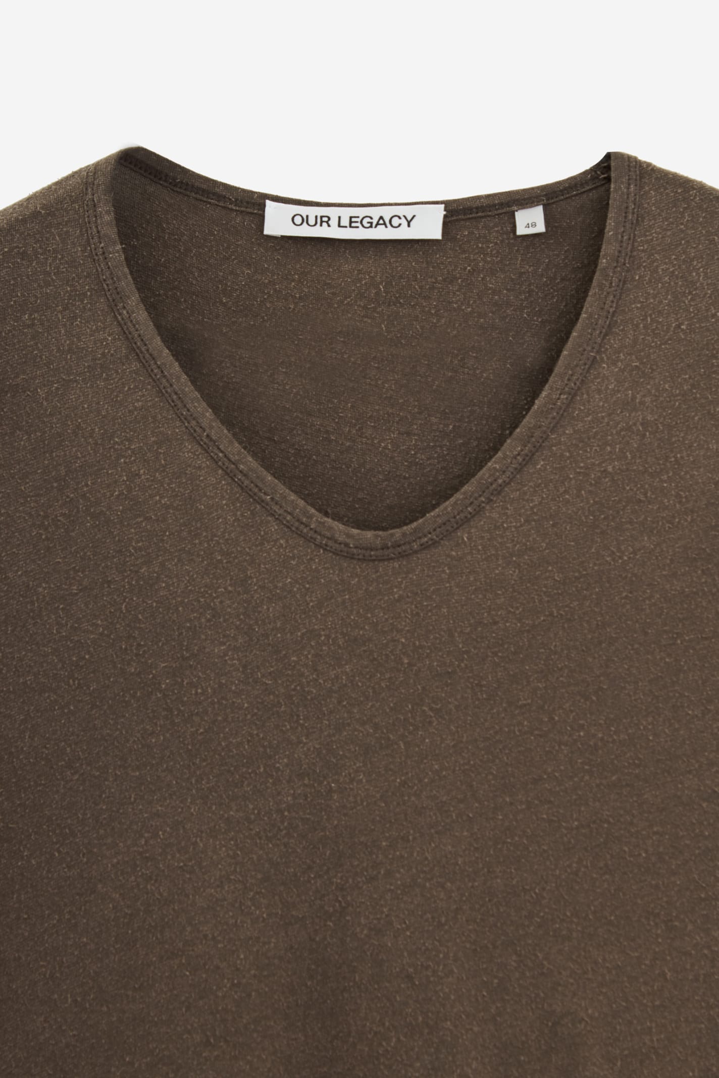 Shop Our Legacy U-neck T-shirt In Brown