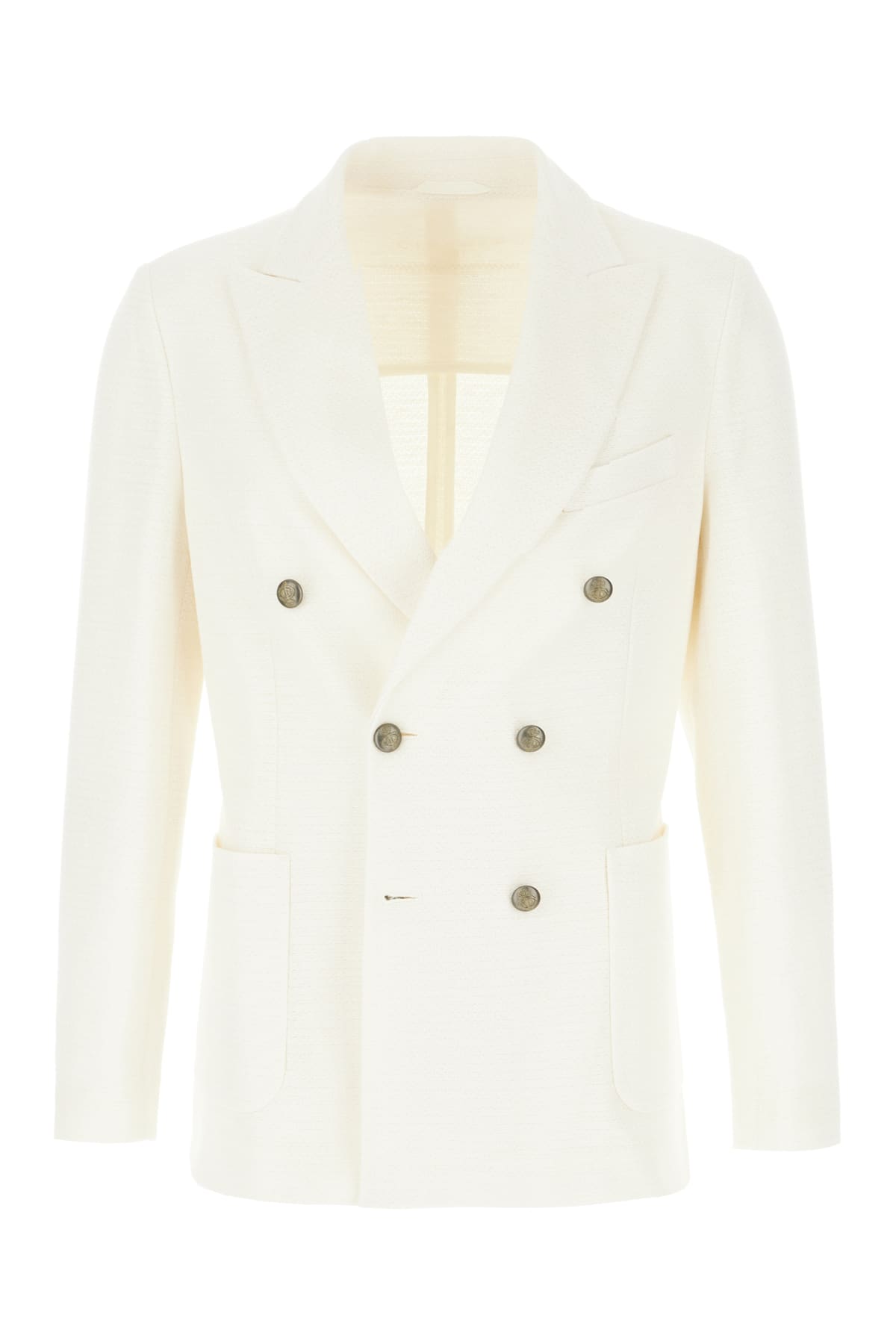 Circolo 1901 Ivory Cotton Blend Blazer In Neutral