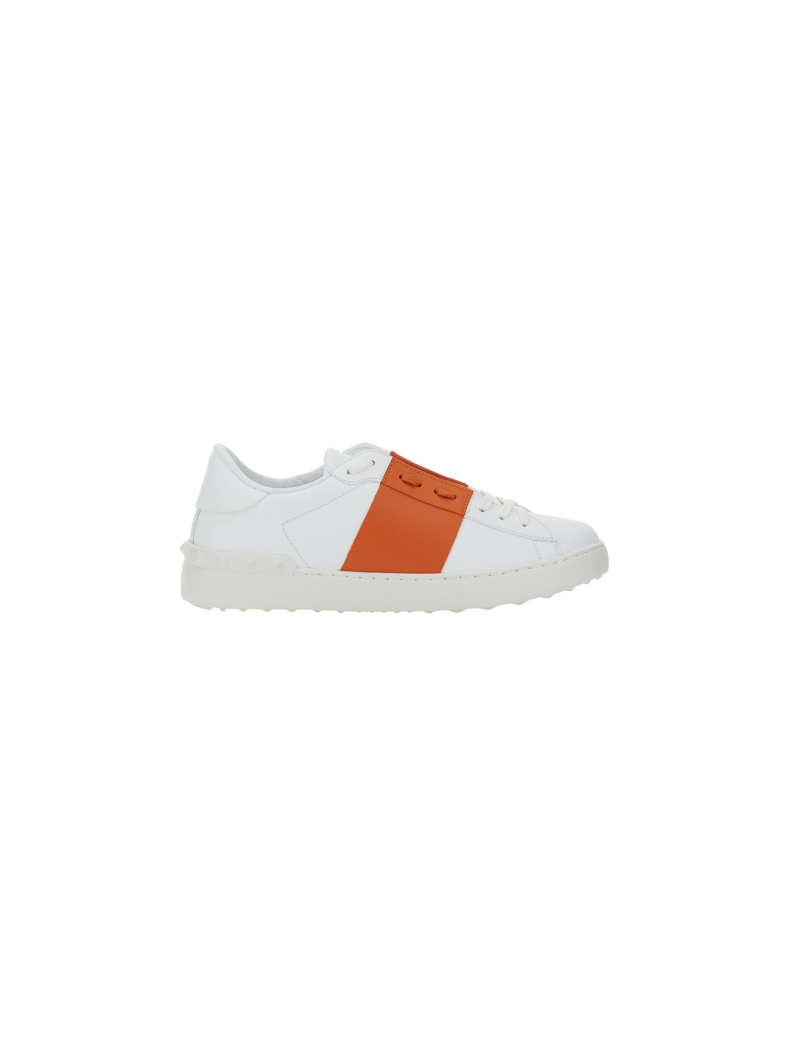 Valentino Garavani Sneakers In Bianco/orange Zest