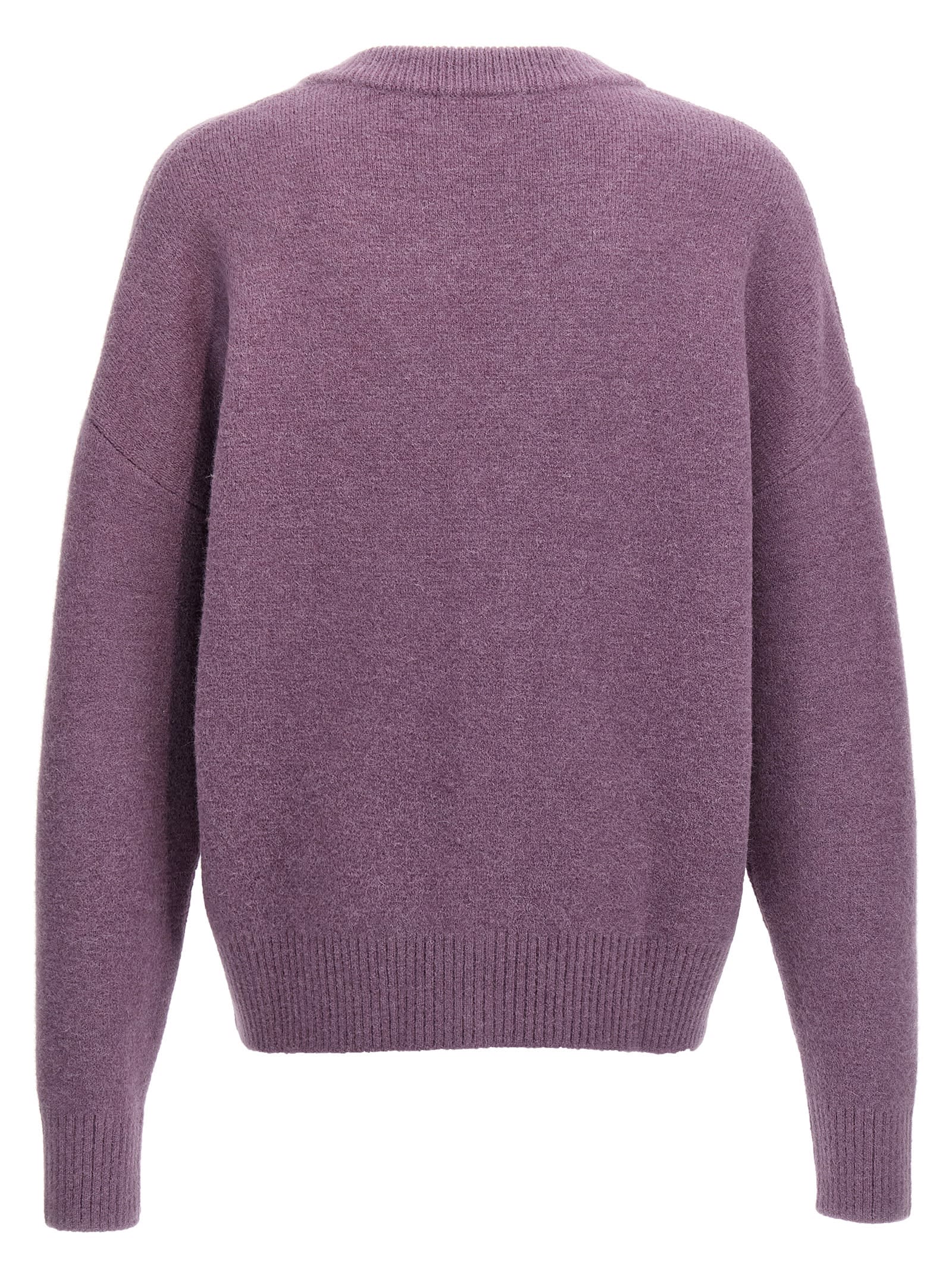 Shop Ami Alexandre Mattiussi Ami De Coeur Cardigan In Purple