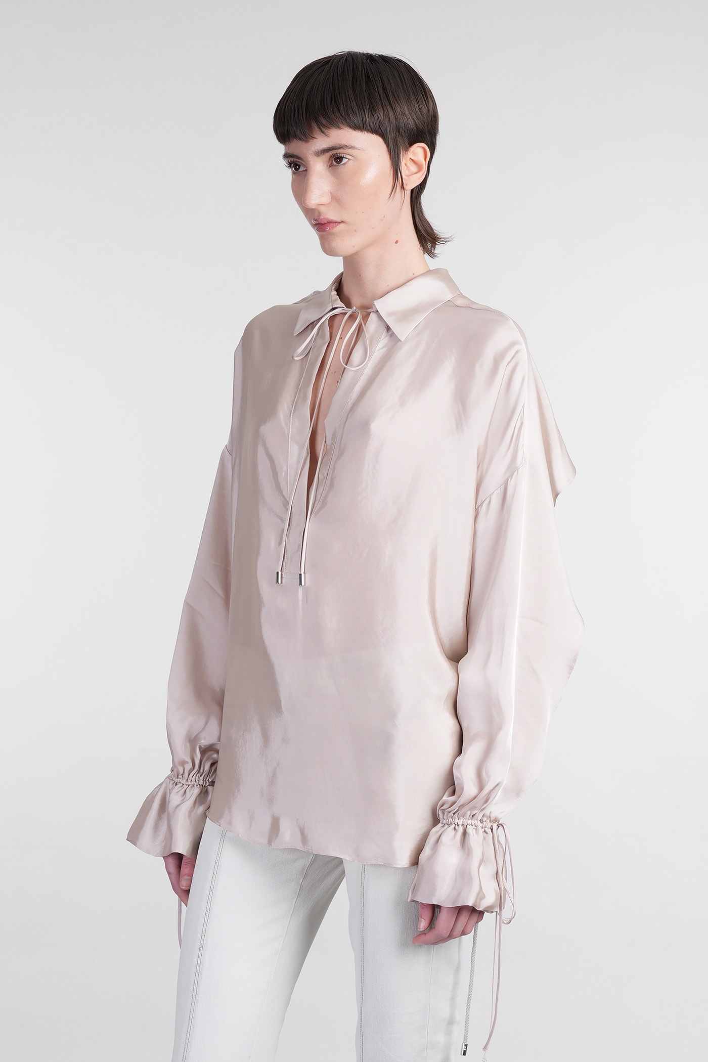 Blumarine Blouse In Rose-pink Viscose In Rose-pink