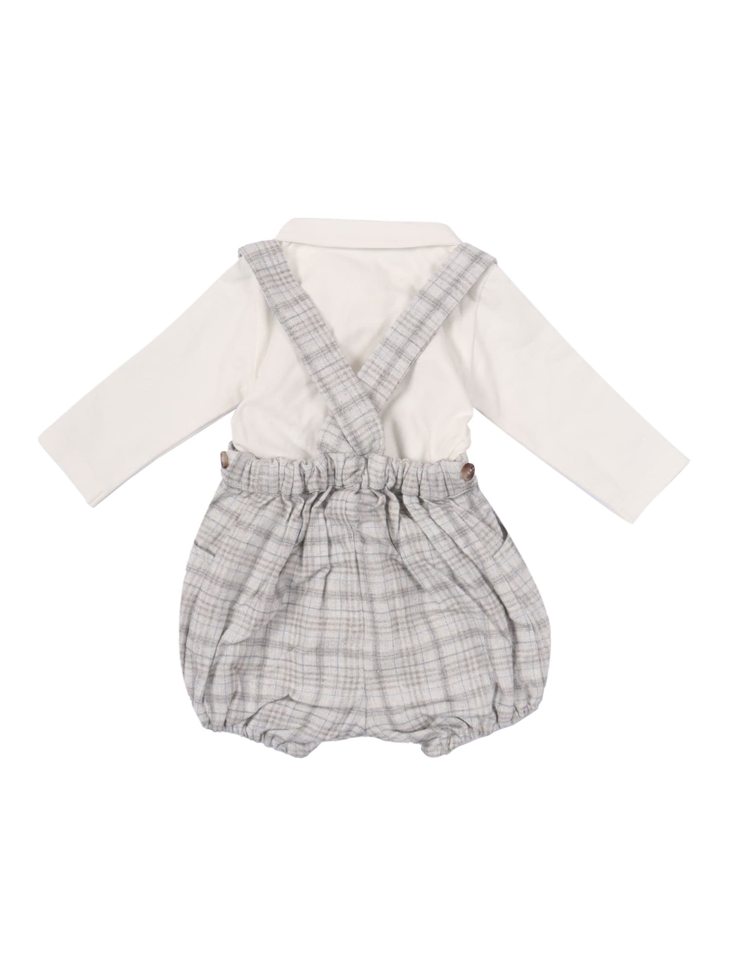 Tartine Et Chocolat Embroidered-collar Babywear In Gray