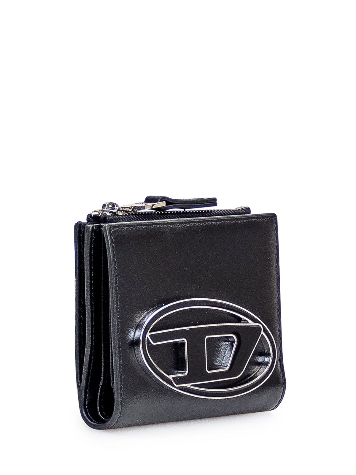 Diesel 1dr Zip Li Bi-fold Wallet In Black