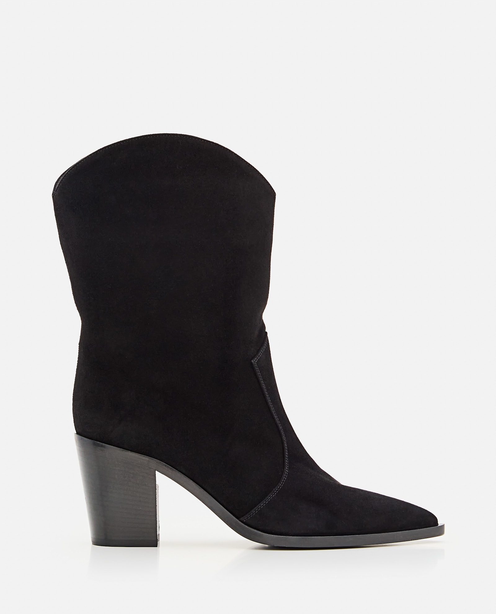 Gianvito Rossi Denver Suede Texan Boots In Black