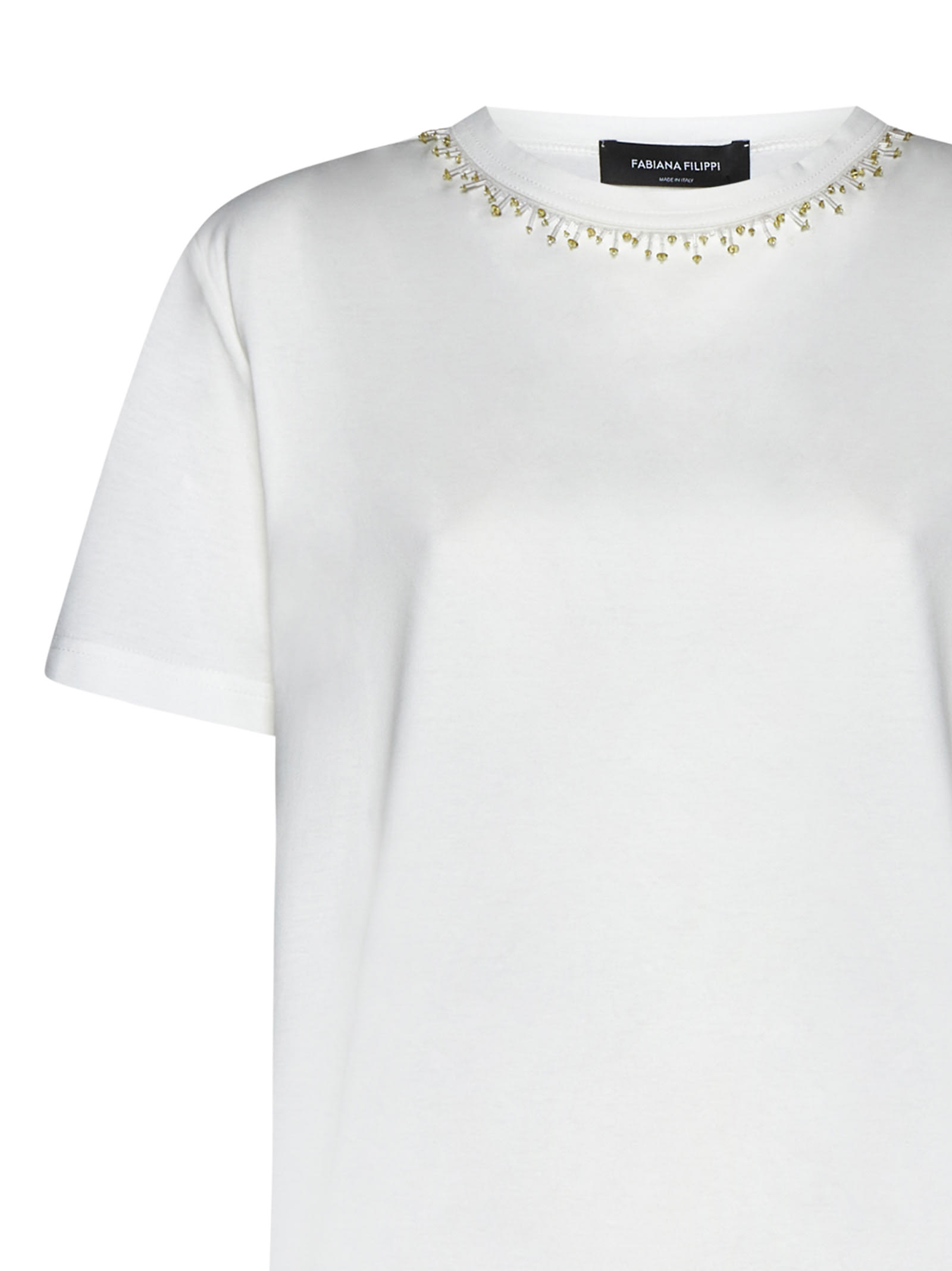 Shop Fabiana Filippi T-shirt In Bianco