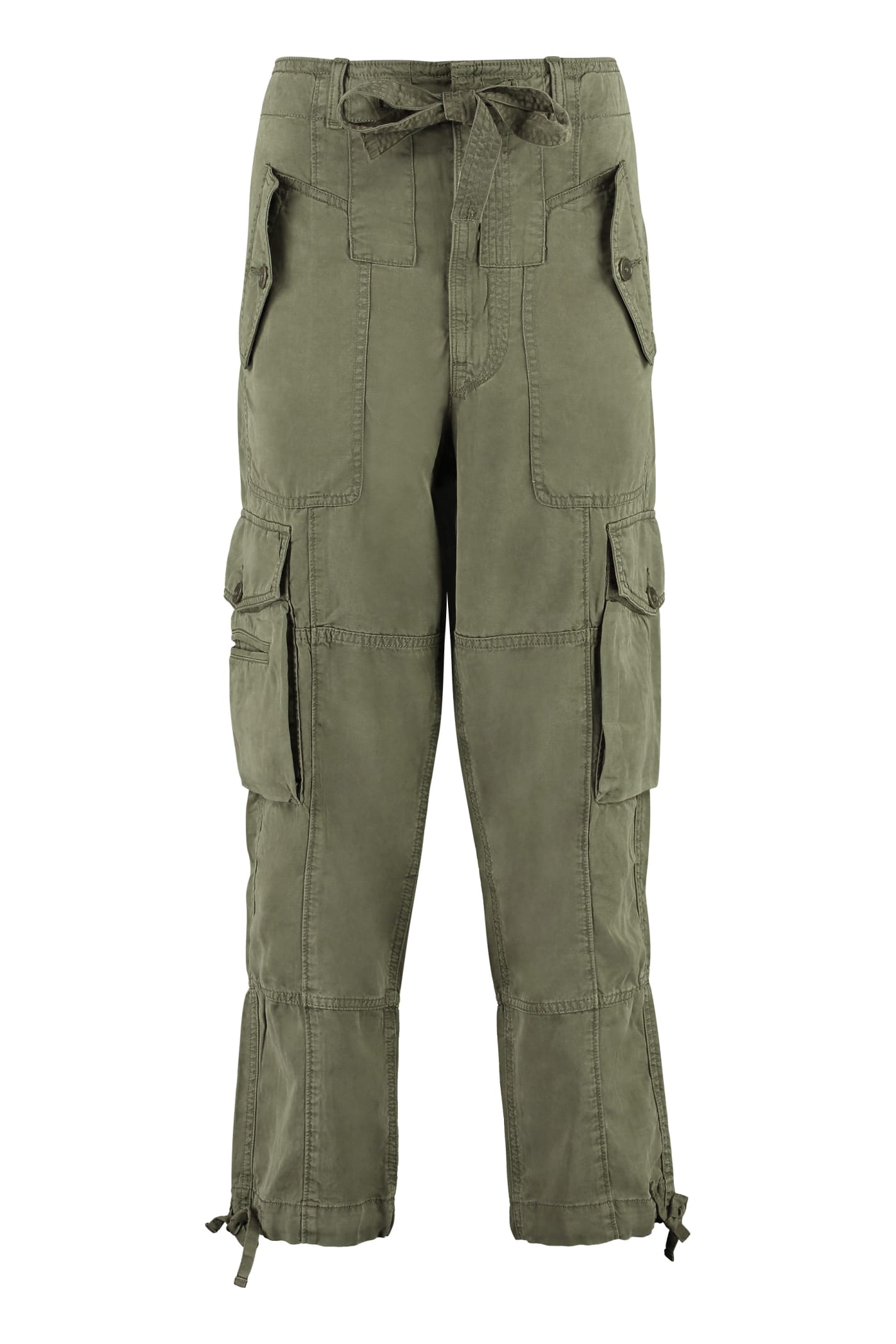 Shop Polo Ralph Lauren Cargo Trousers In Green