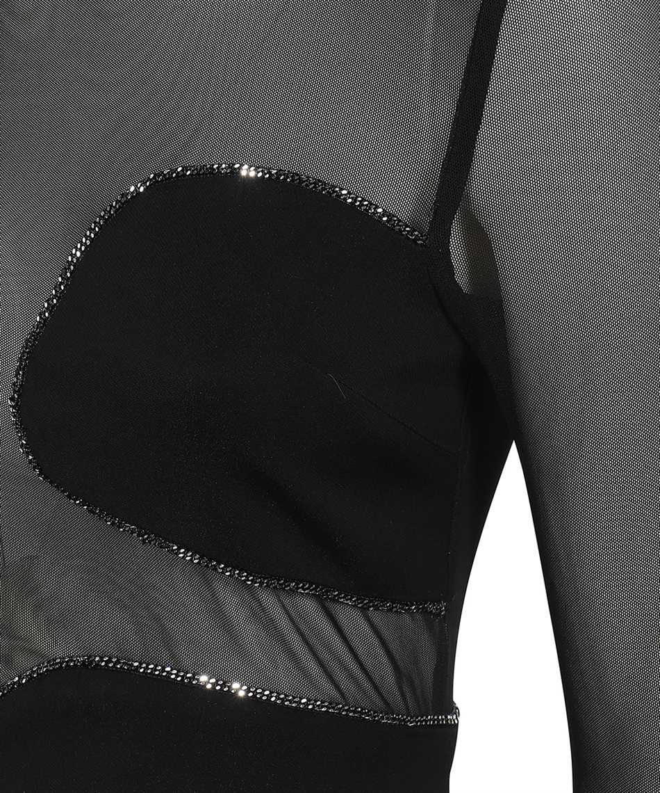 John Richmond Mesh-insert Embellished Party Dress In Black