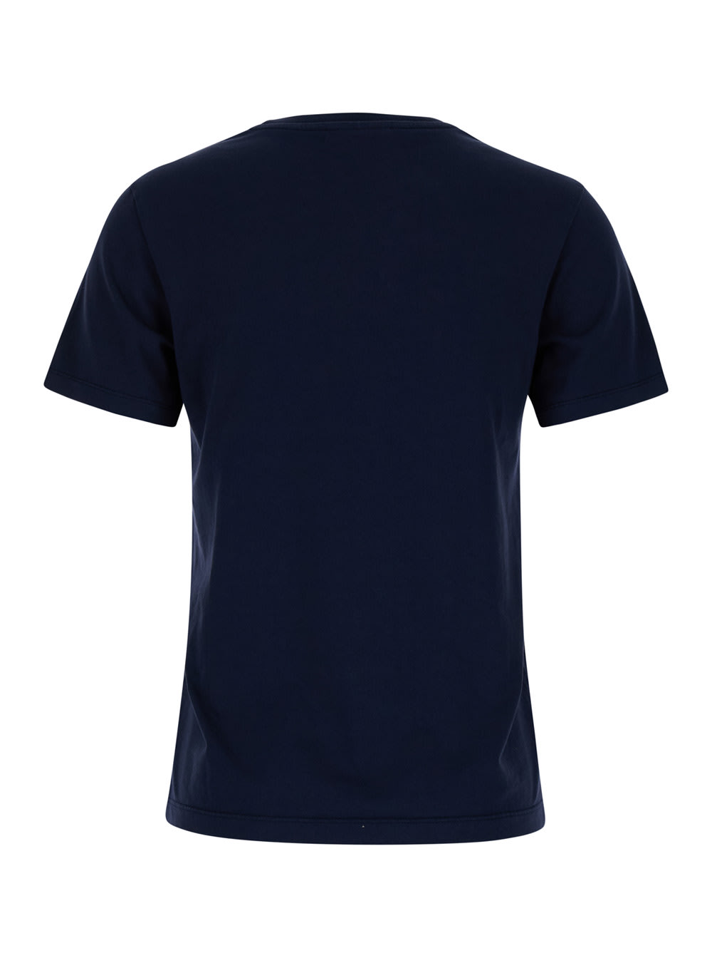 Shop Maison Kitsuné Fox Head Patch Regular Tee Shirt In Blu