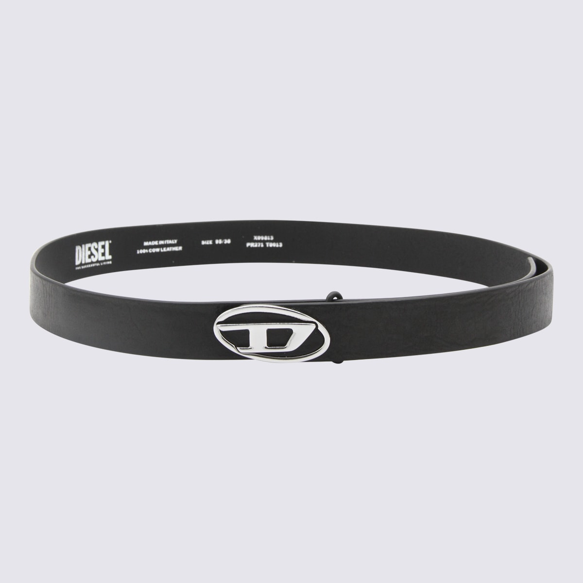 Diesel Black Leather D Belt