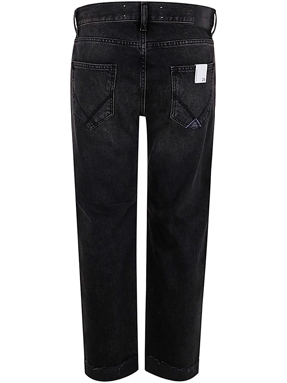 Shop Roy Rogers Jeans New Oskar Woman Denim In Black Over Camel Denim Black