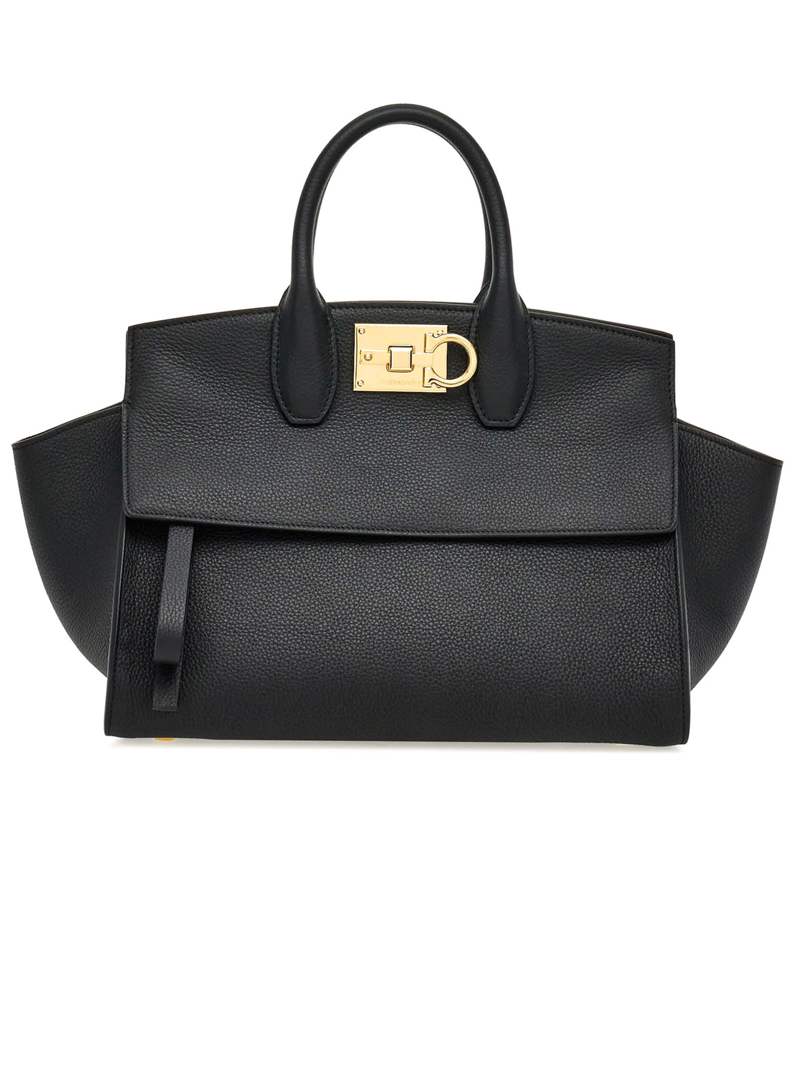 Shop Ferragamo Studio Soft Bag (m) In Black