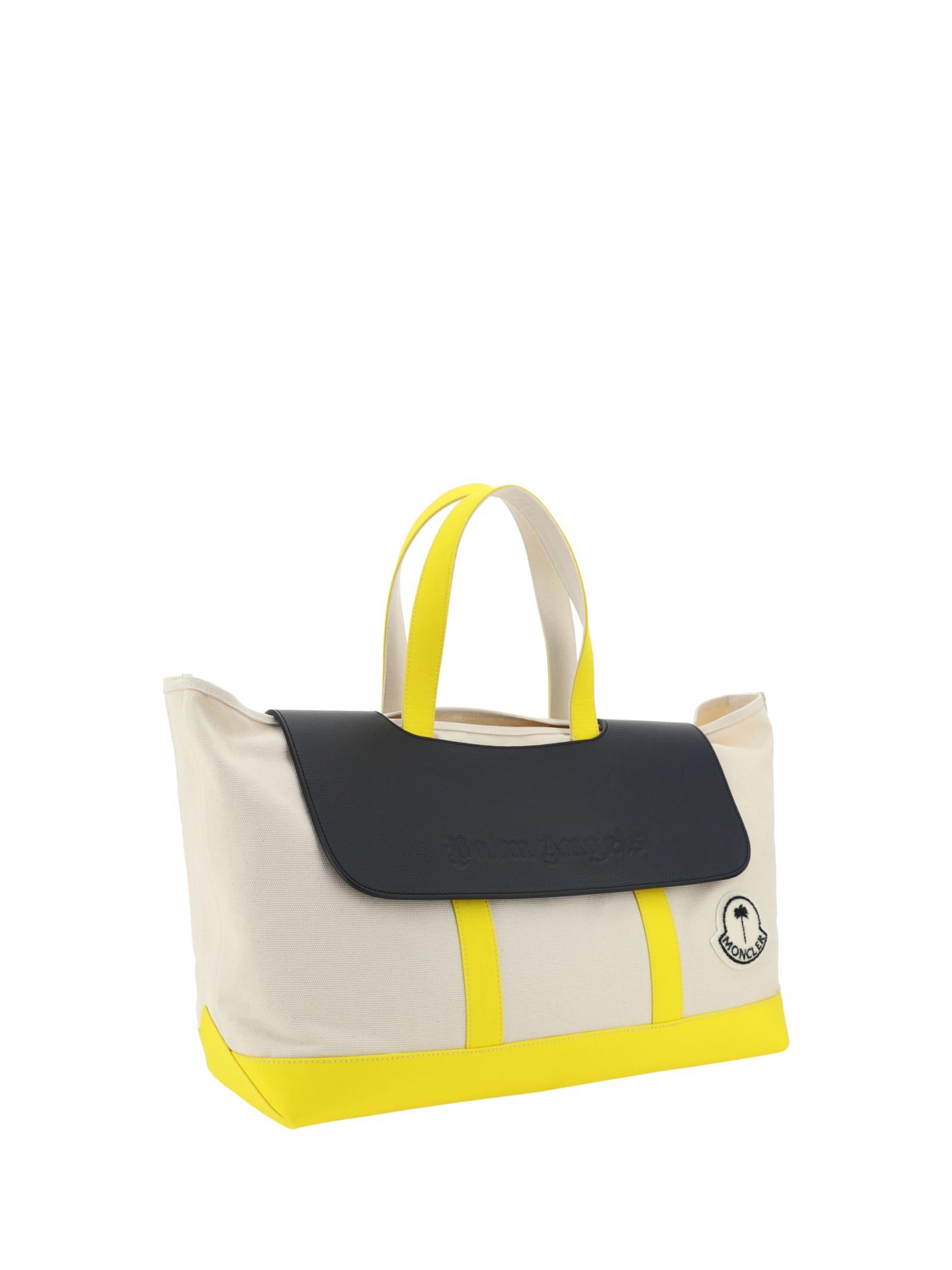 Shop Moncler Genius Handbag In Black/yellow