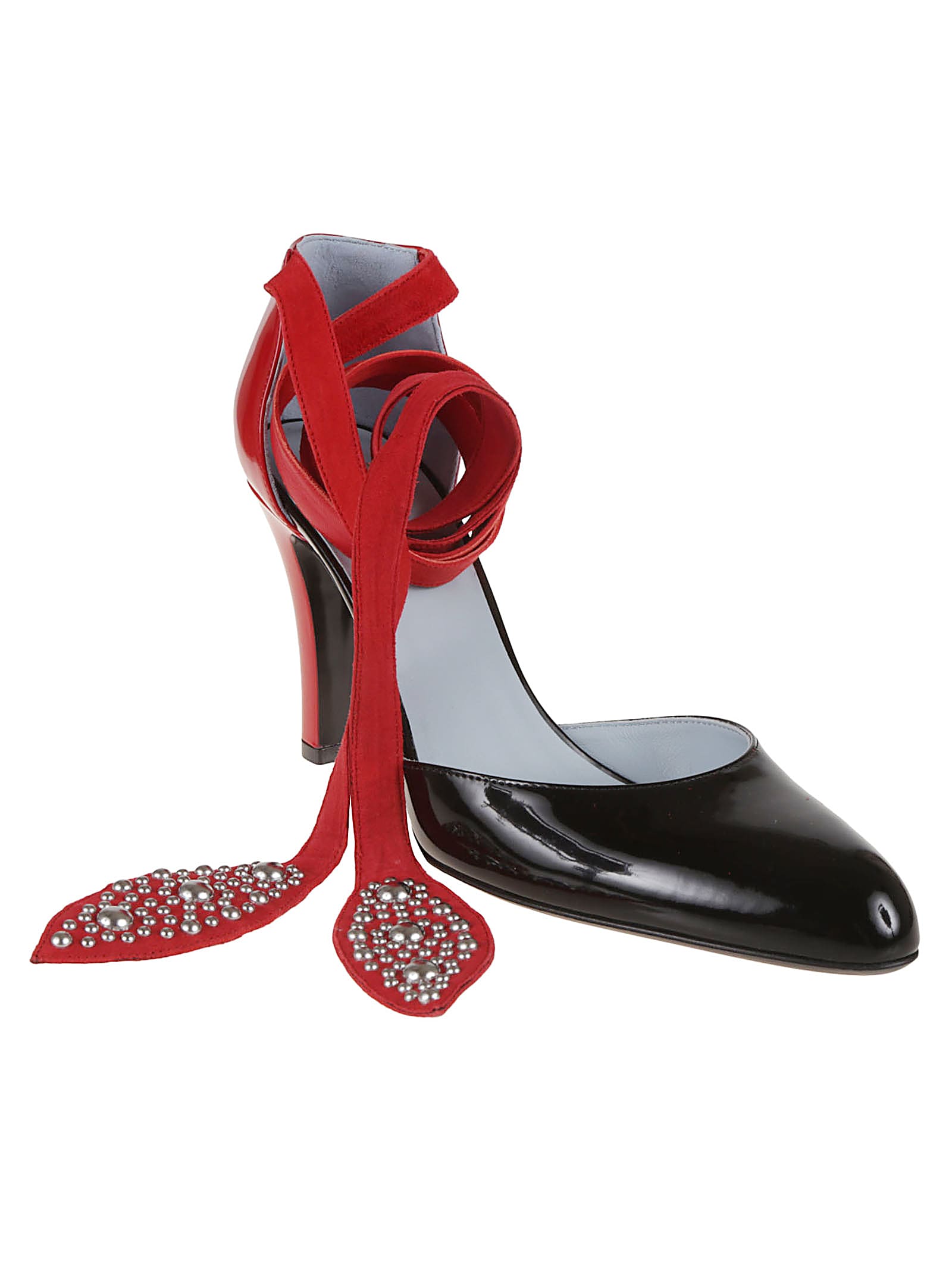 Shop Valentino Ankle Strap Vg Foliefoliage T. 85 Palladium Round