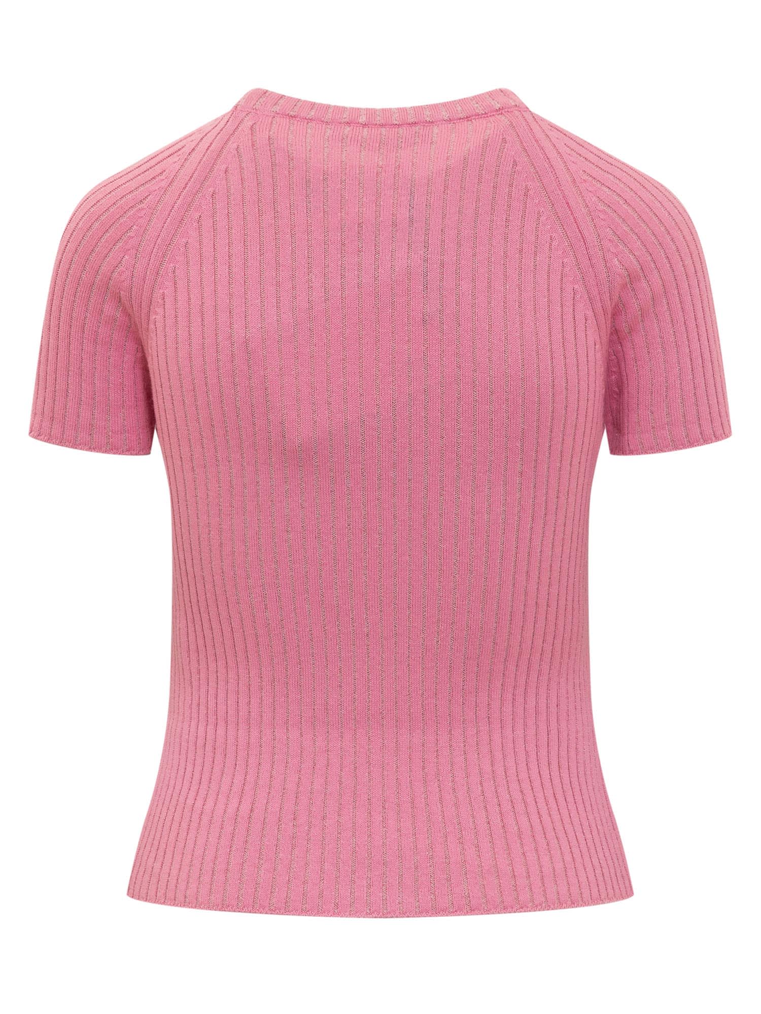 Shop Cormio Lurex T-shirt In Pink