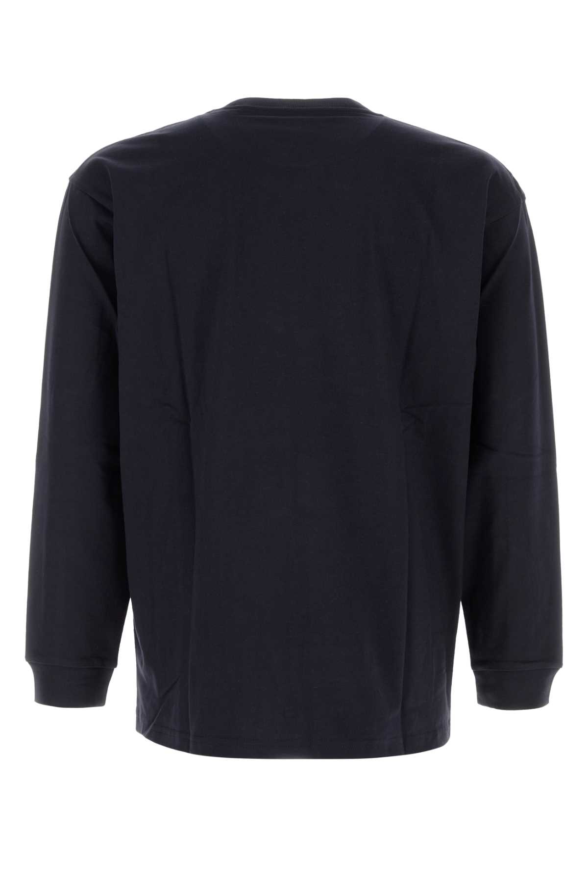 Carhartt Chase T-shirt With Crew Neck And Long Sleeves In Black