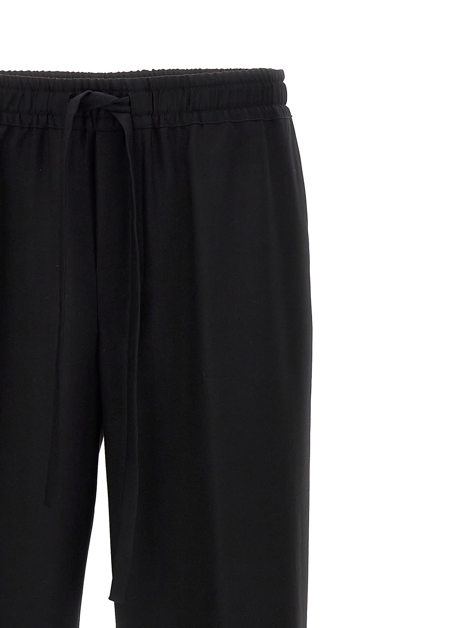 Shop Dolce & Gabbana Contrast Piping Pants In Black