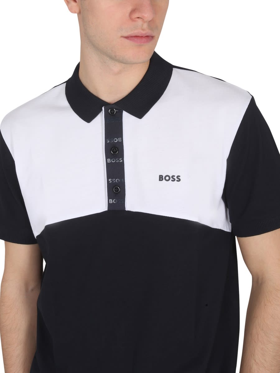 Shop Hugo Boss Polo With Logo In Blue