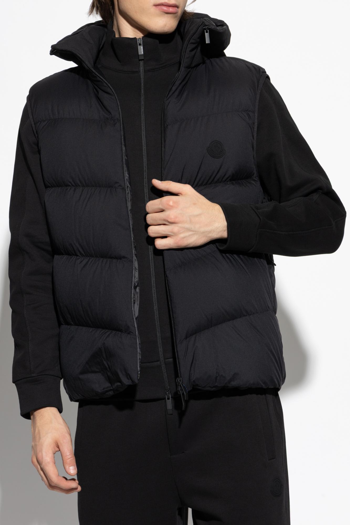 Moncler Black Nylon Guersac Down Jacket In Black