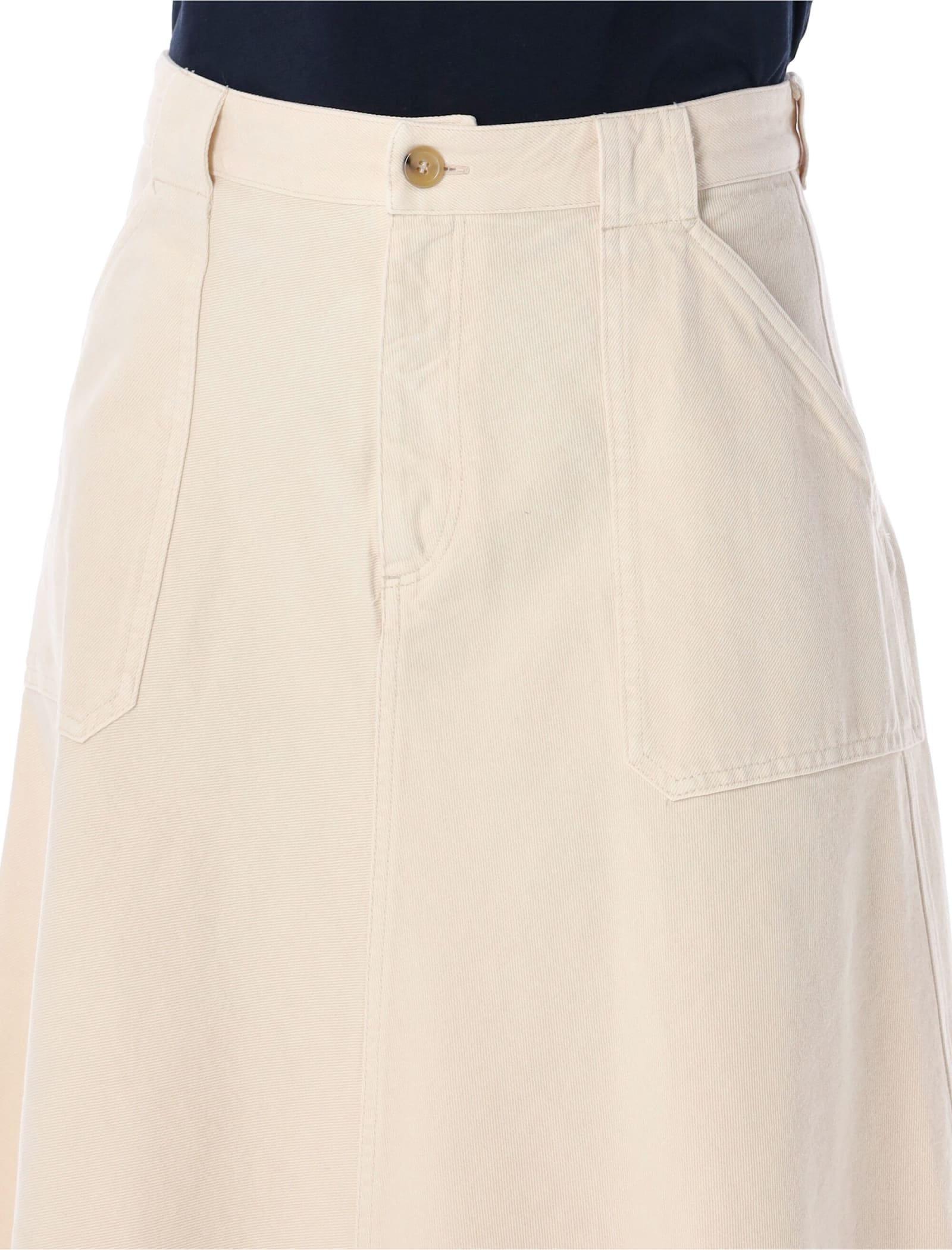 Shop Apc Laurie Skirt In Ecru