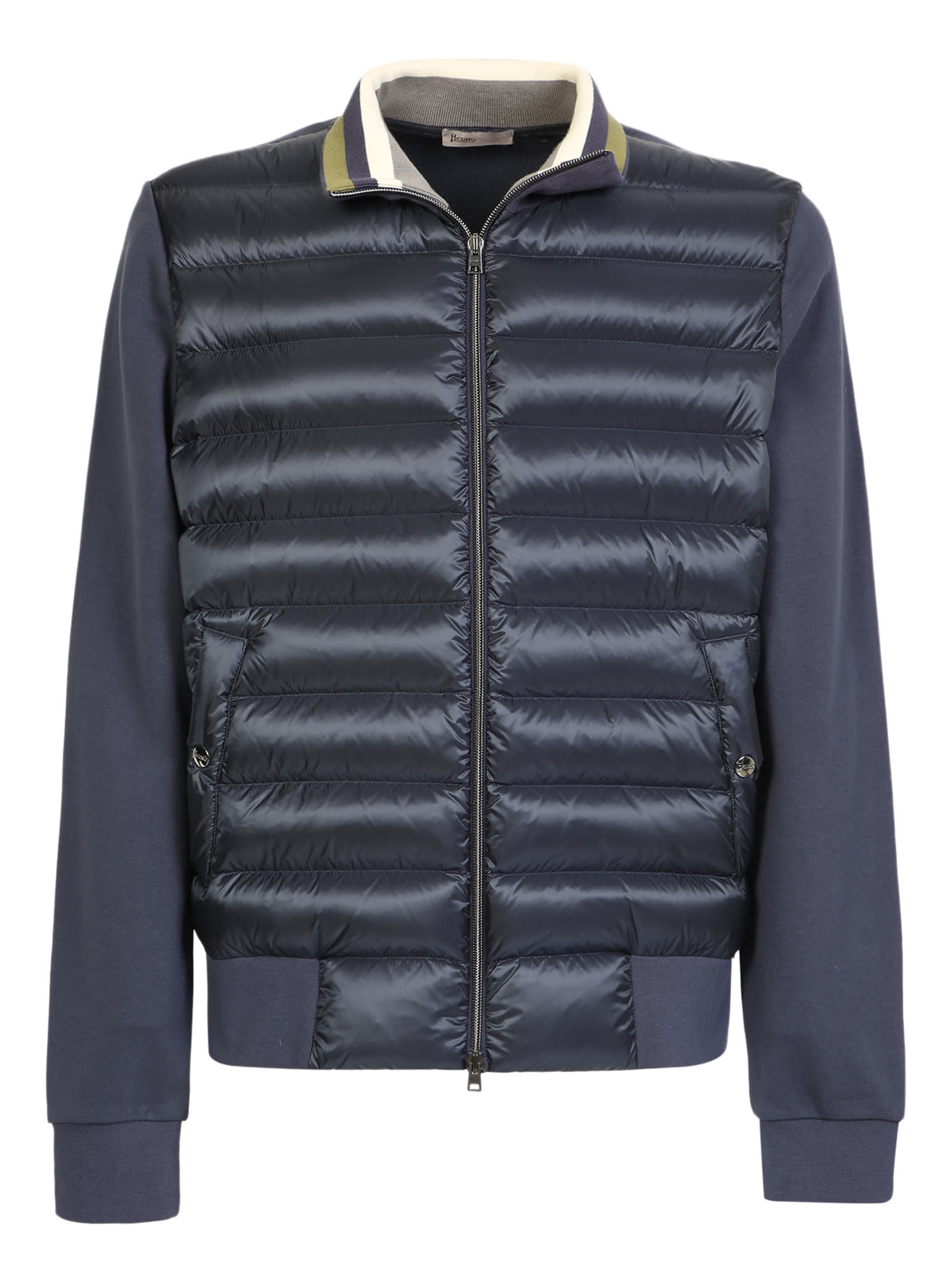 Herno Down Jacket With Cotton Details