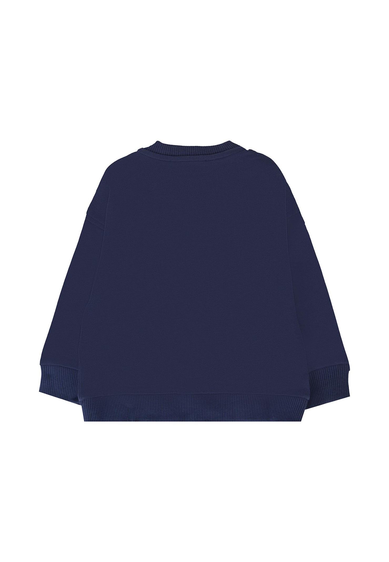 Moschino Blue Sweatshirt For Babykids With Logo In Blue