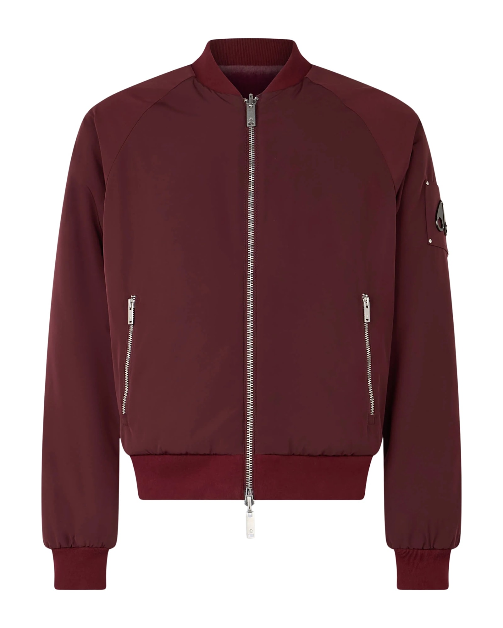 Shop Moose Knuckles Bunny Rev Bomber In Beet.beet