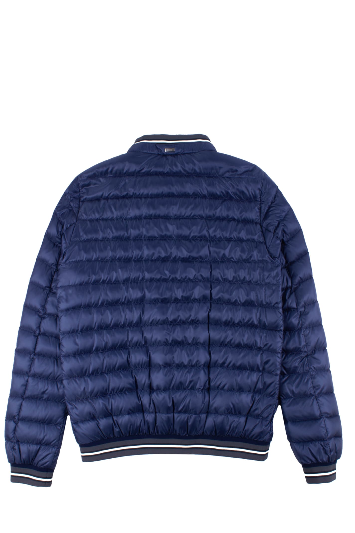 Shop Herno Nylon Down Jacket In Blue