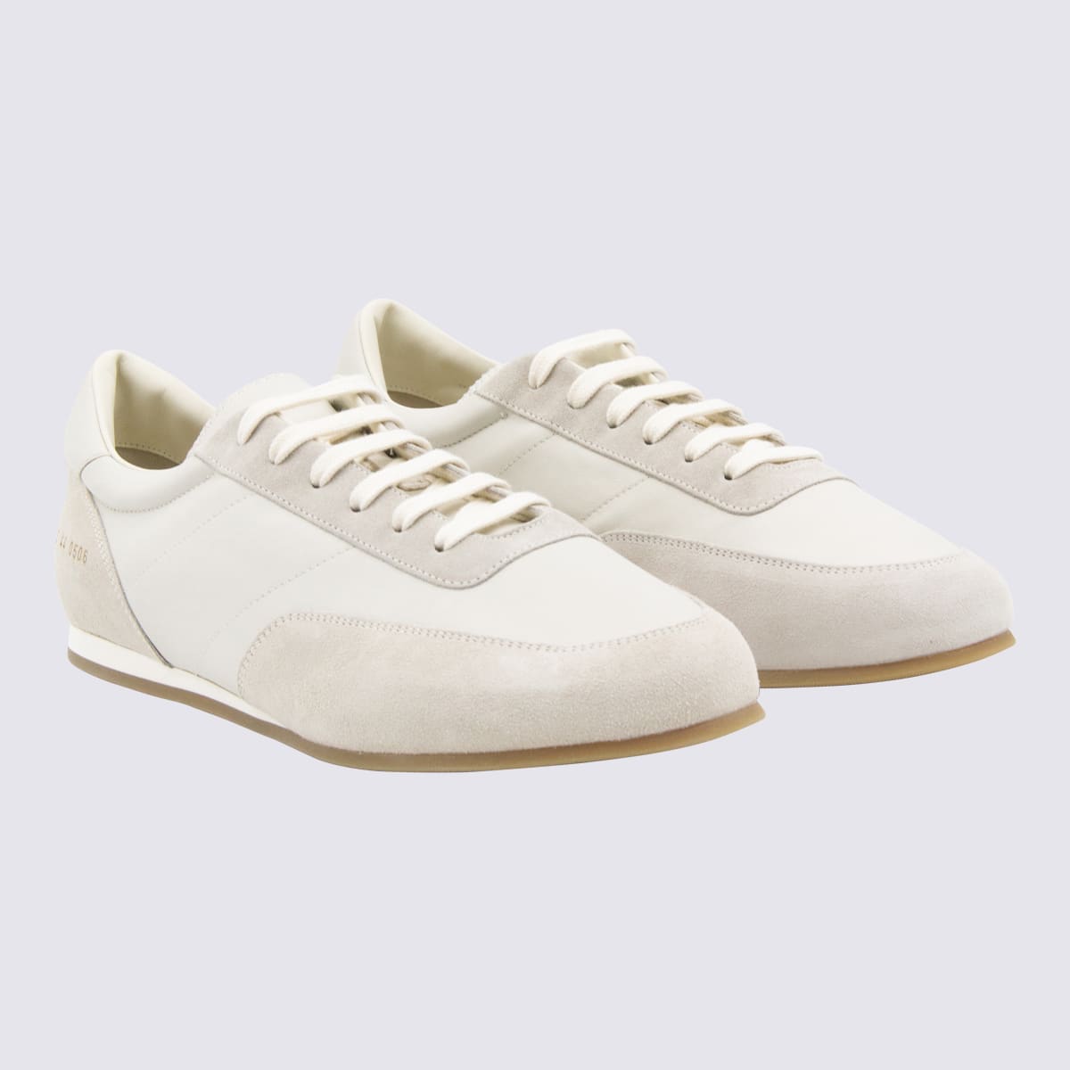 Common Projects White Leather Minimal Runner Sneakers In White