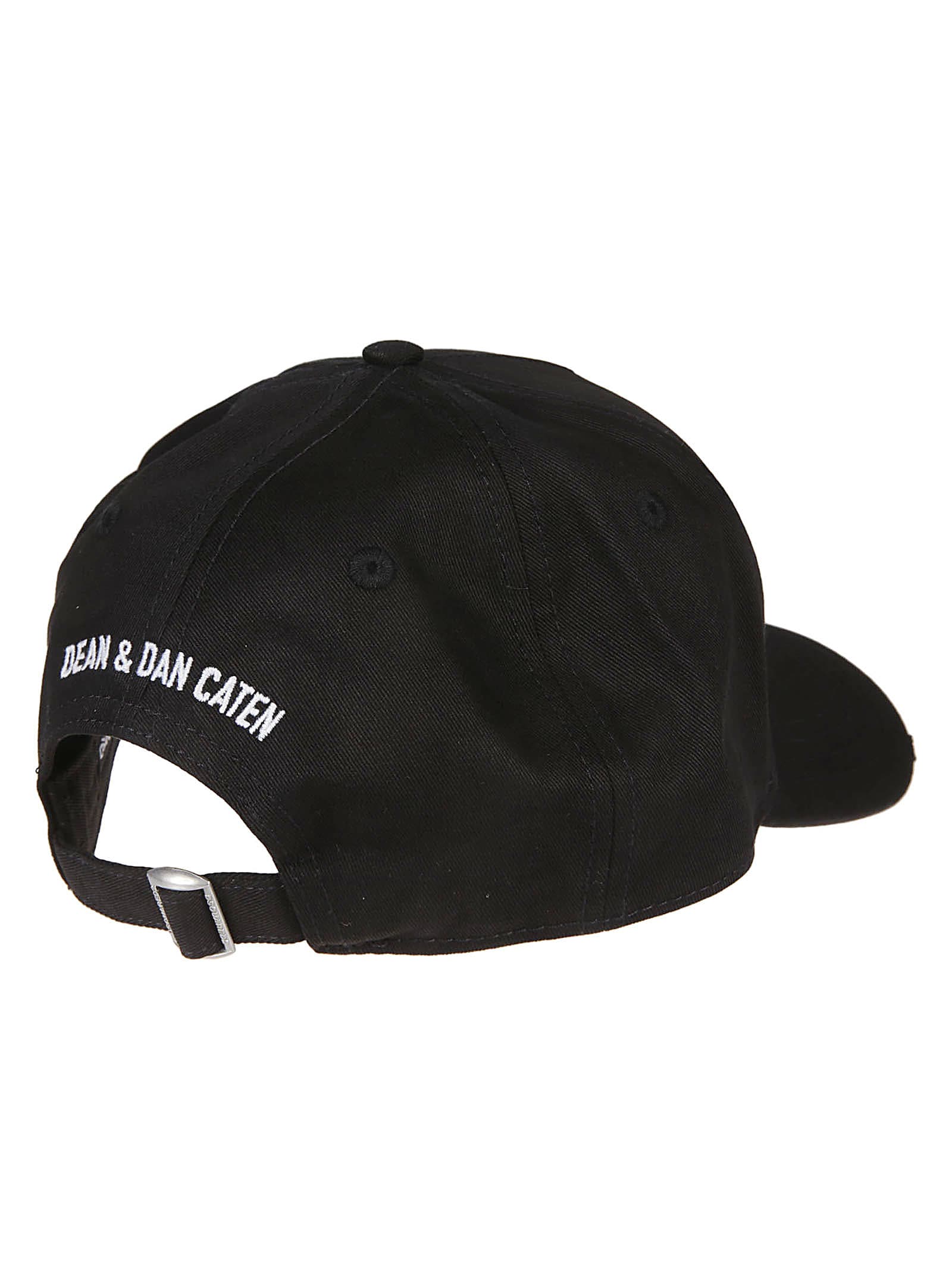 Dsquared2 Black Baseball Cap With Front Logo In Black