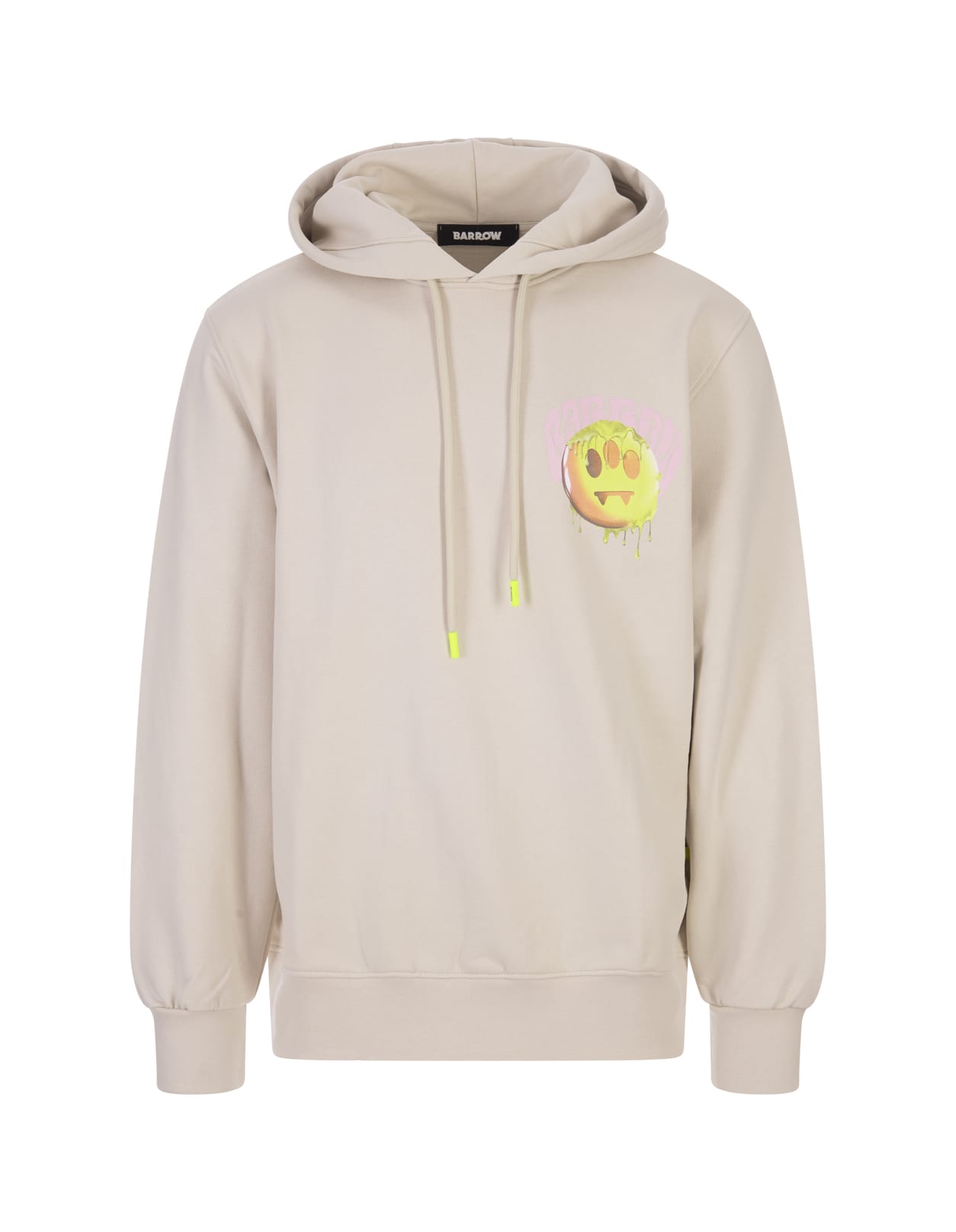 Shop Barrow Dove Hoodie With Front And Back Graphic Print In Turtledove