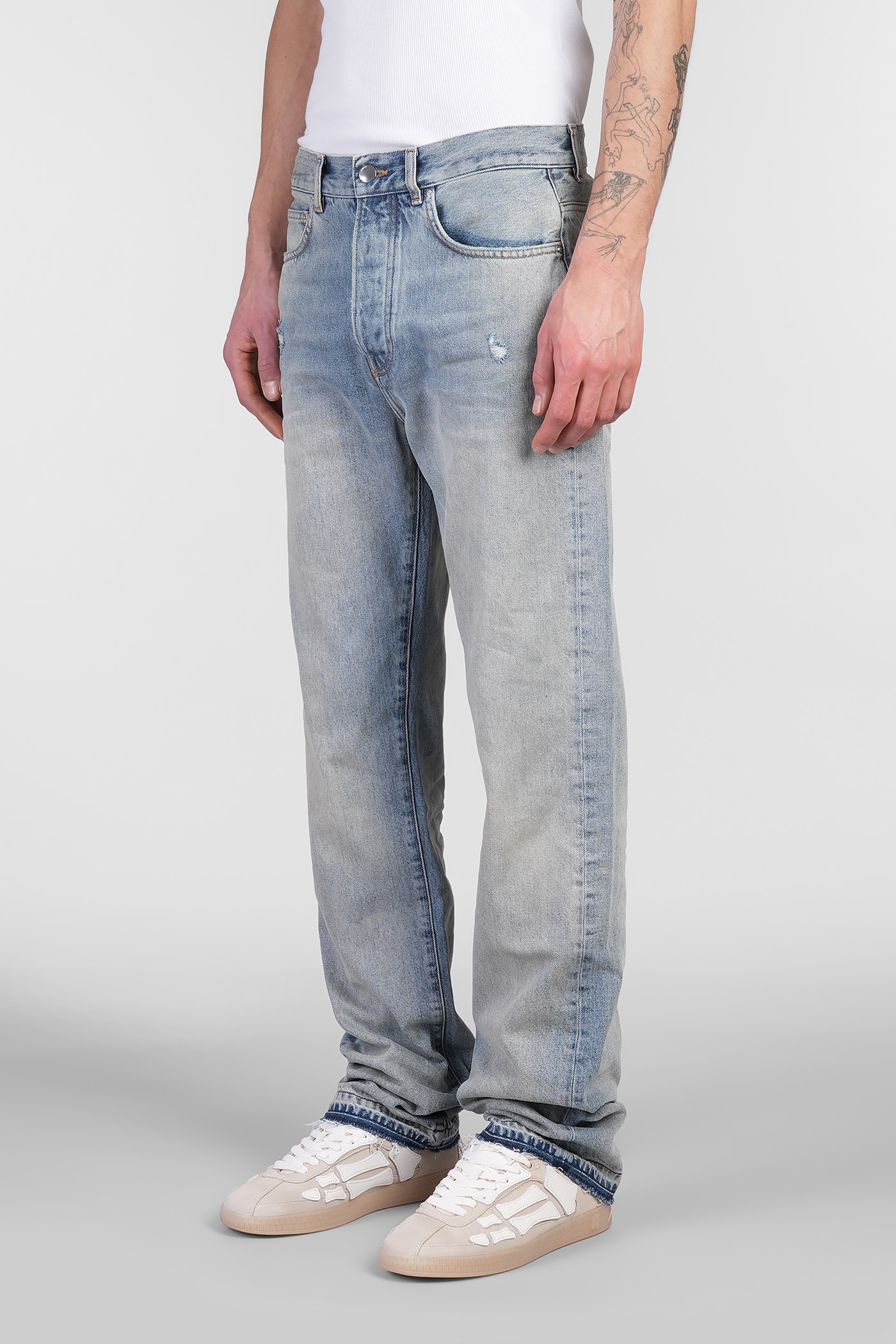 Amiri Jeans In Blue Denim In Antique Indigo