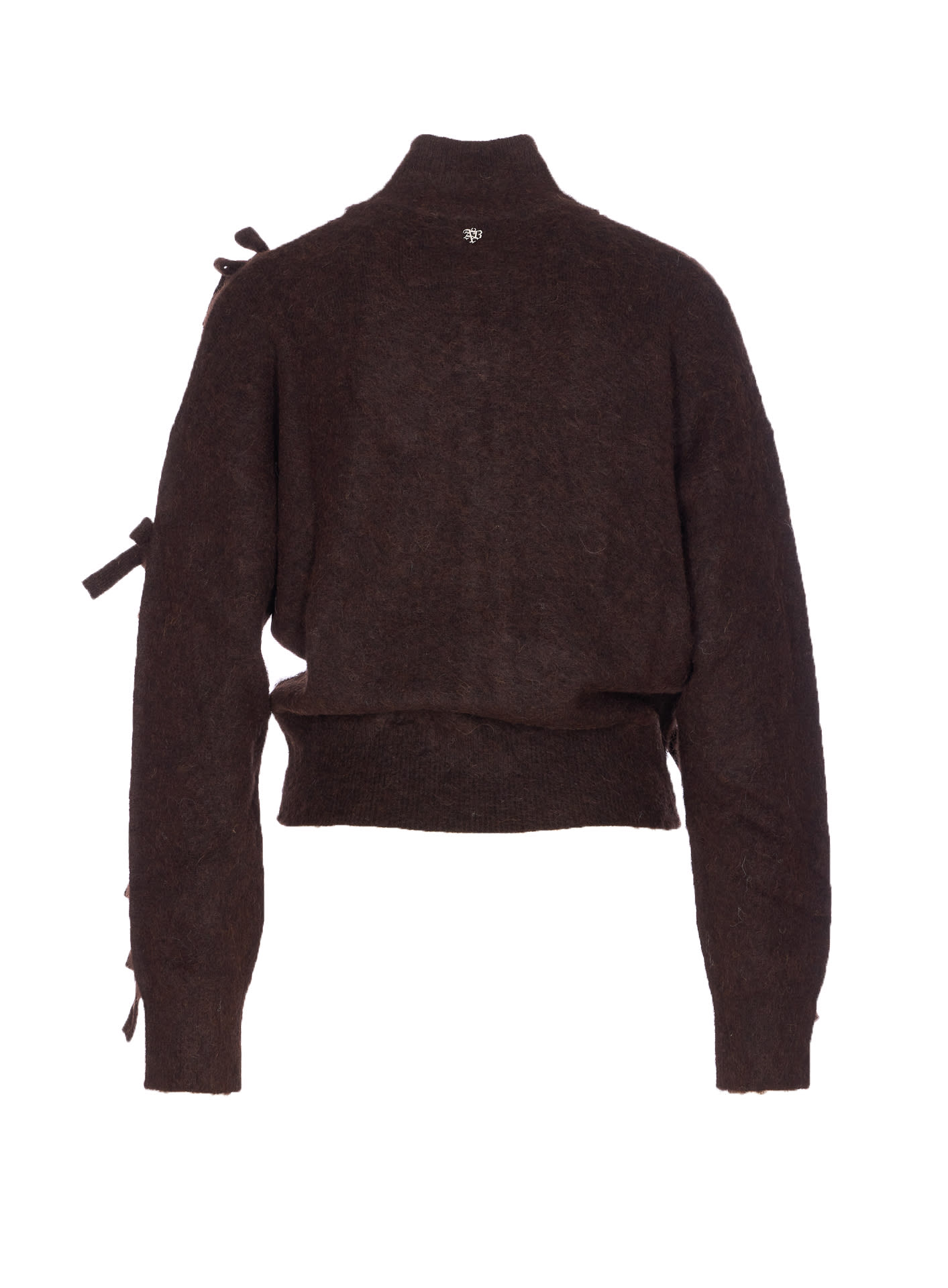 Aniye By Knitted Zip-up Casual Jacket In Burgundy