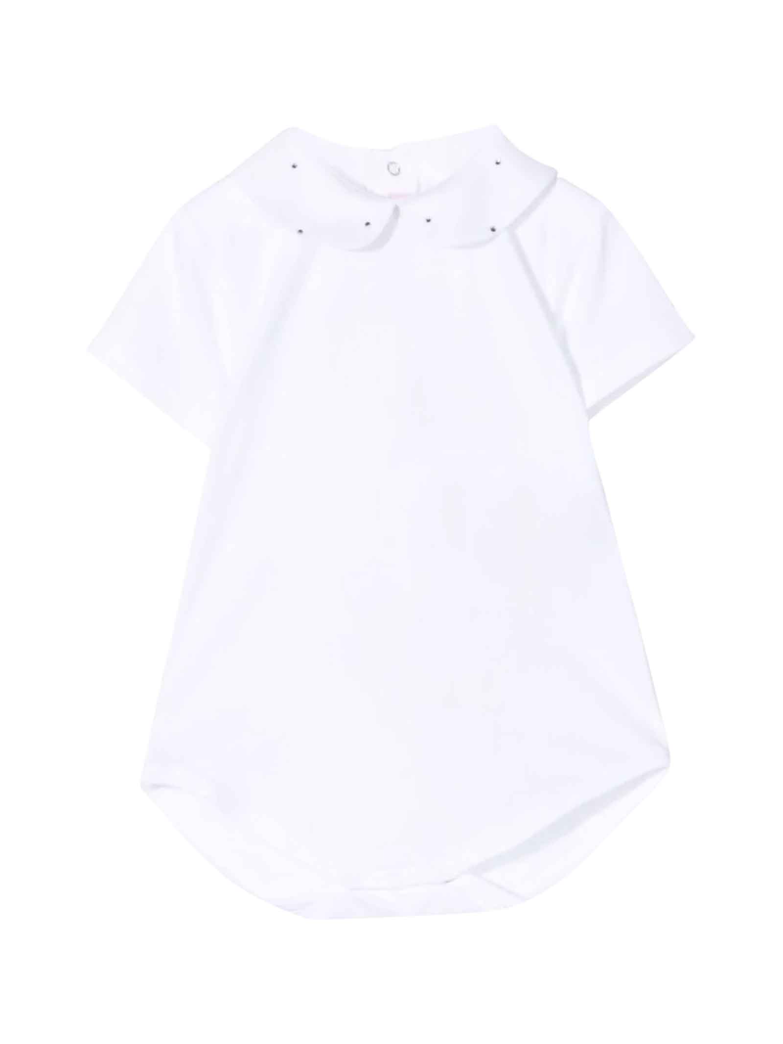 Miss Blumarine Babies' White Polo Shirt In Seta