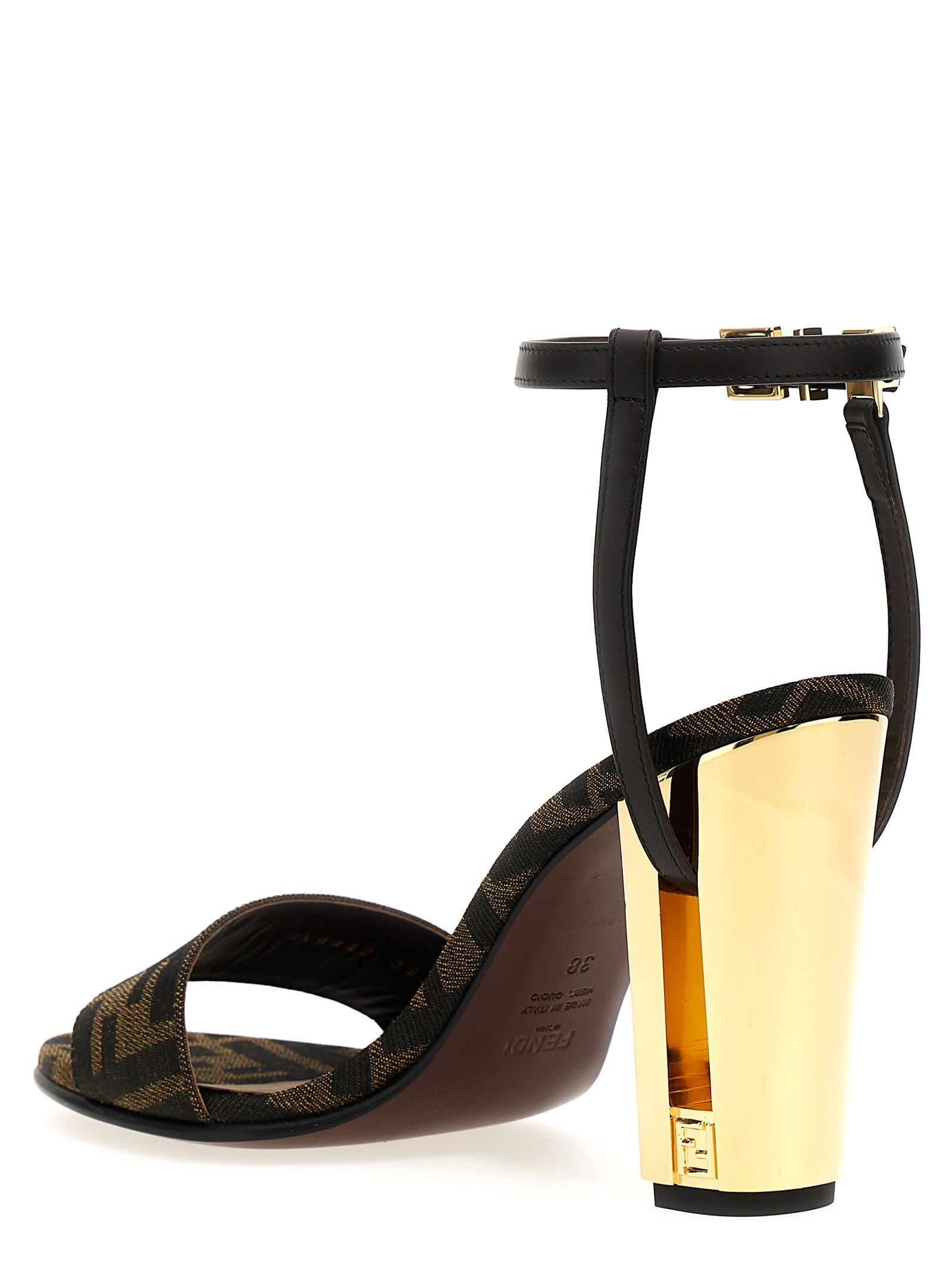 Shop Fendi Delfina Sandals In Multicolor