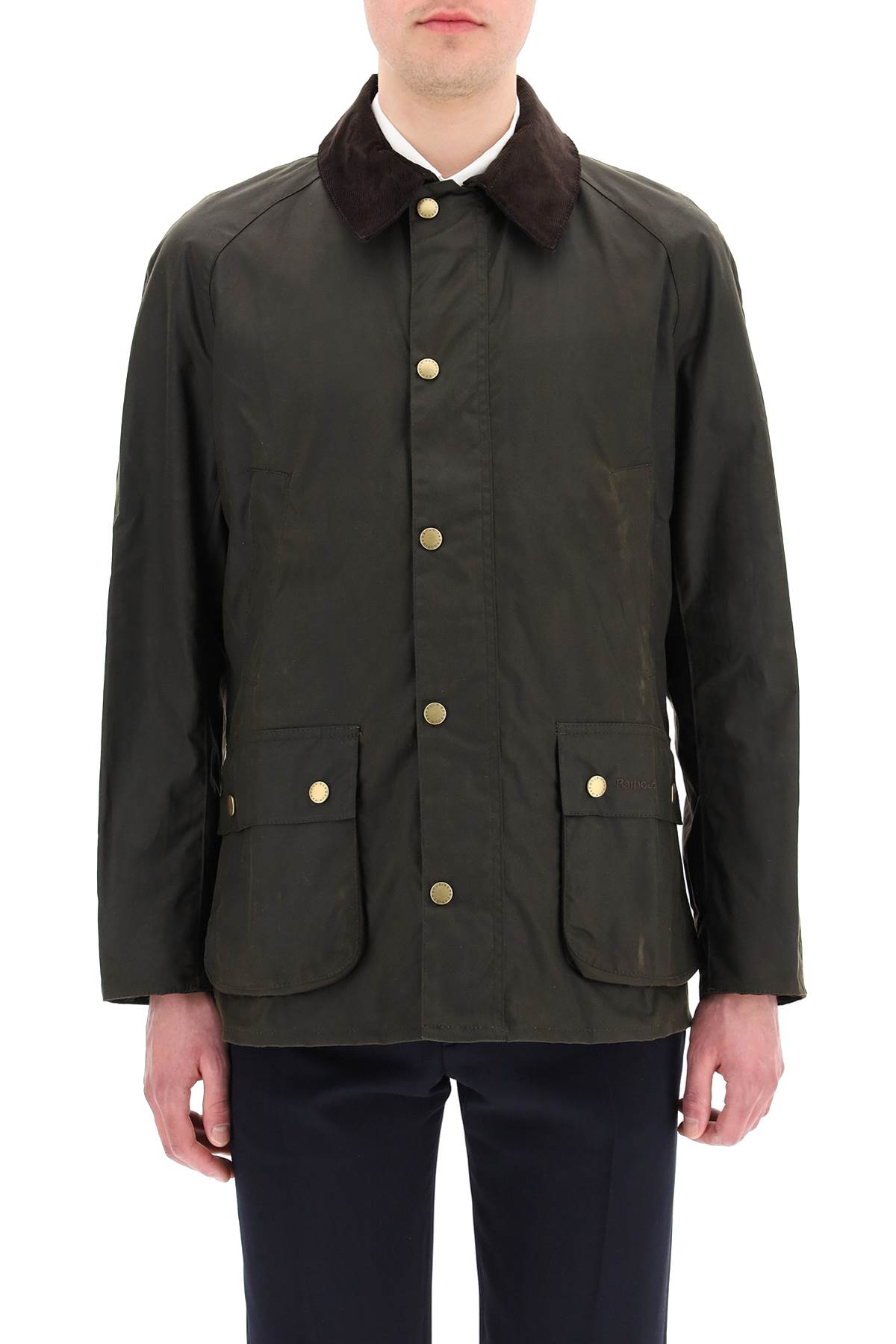 Shop Barbour Ashby Waxed Jacket  In Green