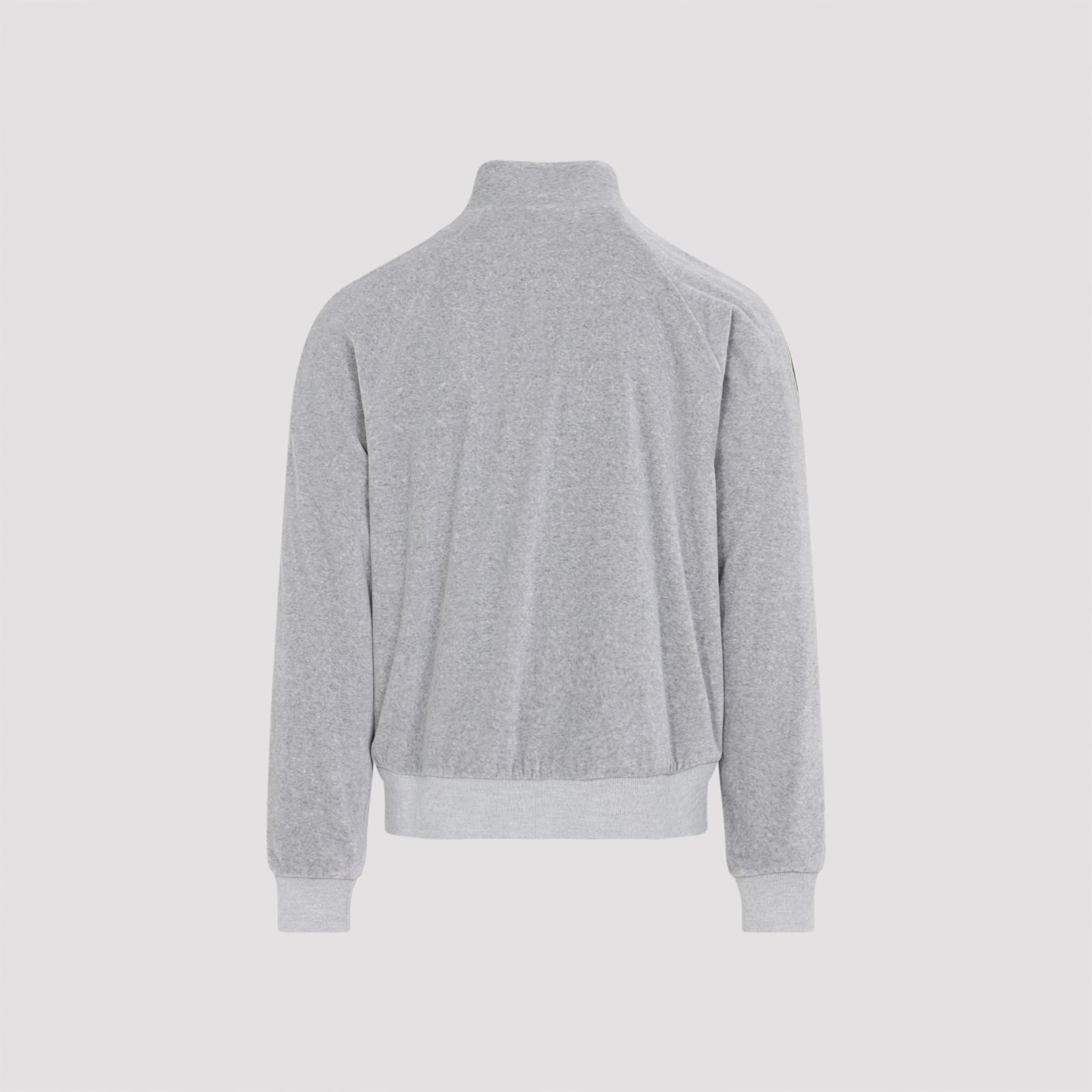 Celine Sporty Jacket With High Collar And Stripes In Gray
