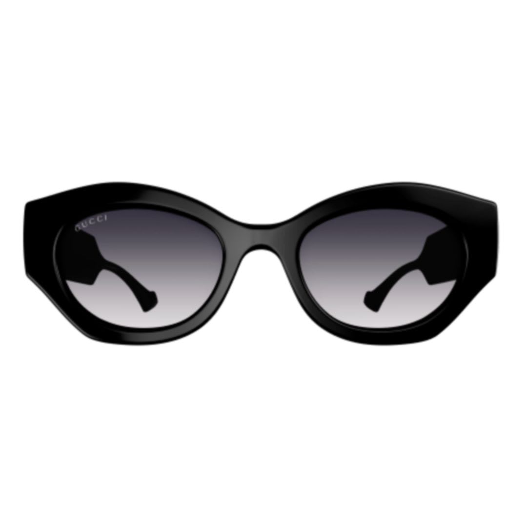 Gucci Gg1553s Linea Lido 001 Black Crystal Grey Sunglasses In 001 Black Crystal Grey